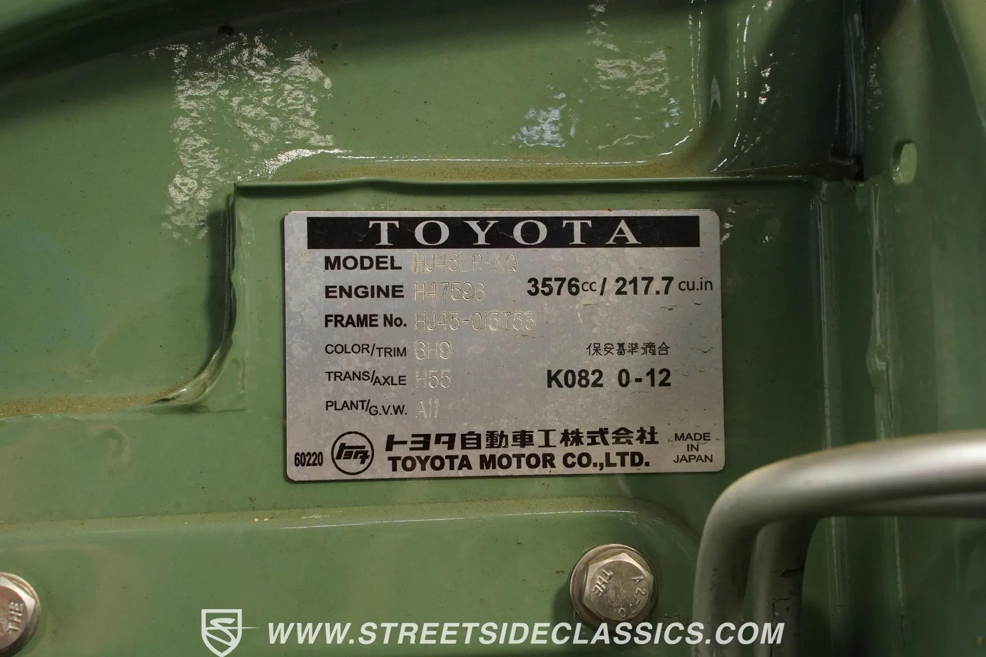 1978 Toyota Land Cruiser HJ45 Pickup