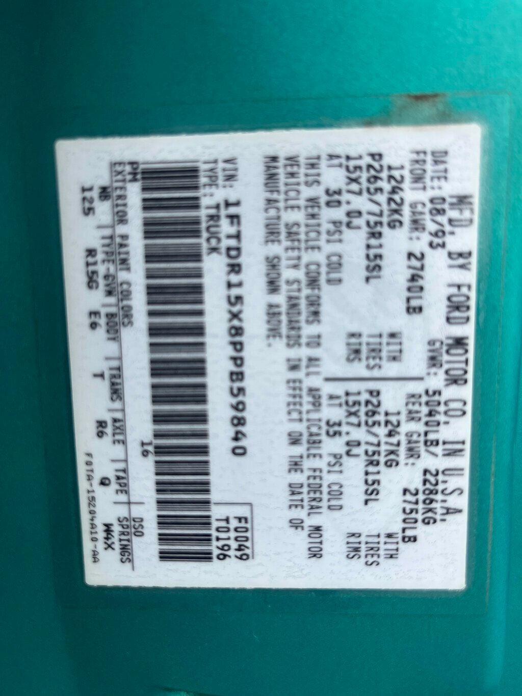 1993 Ford Ranger XL4 ×4