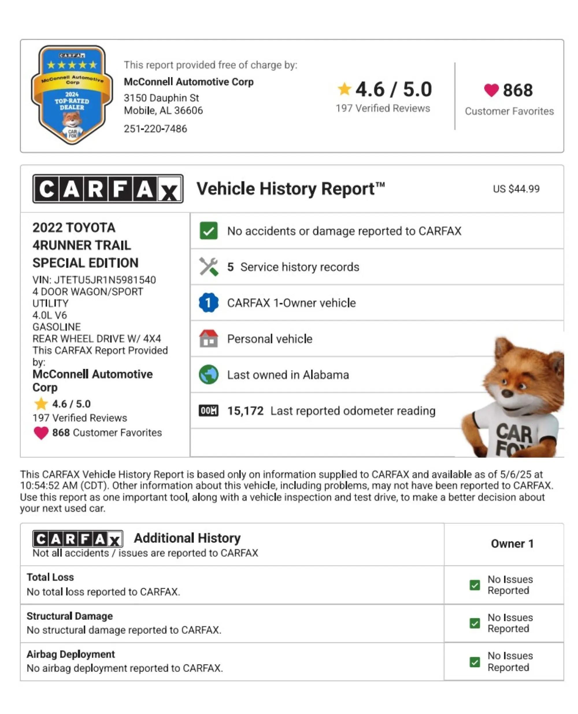 2022 Toyota 4Runner Trail Special Edition