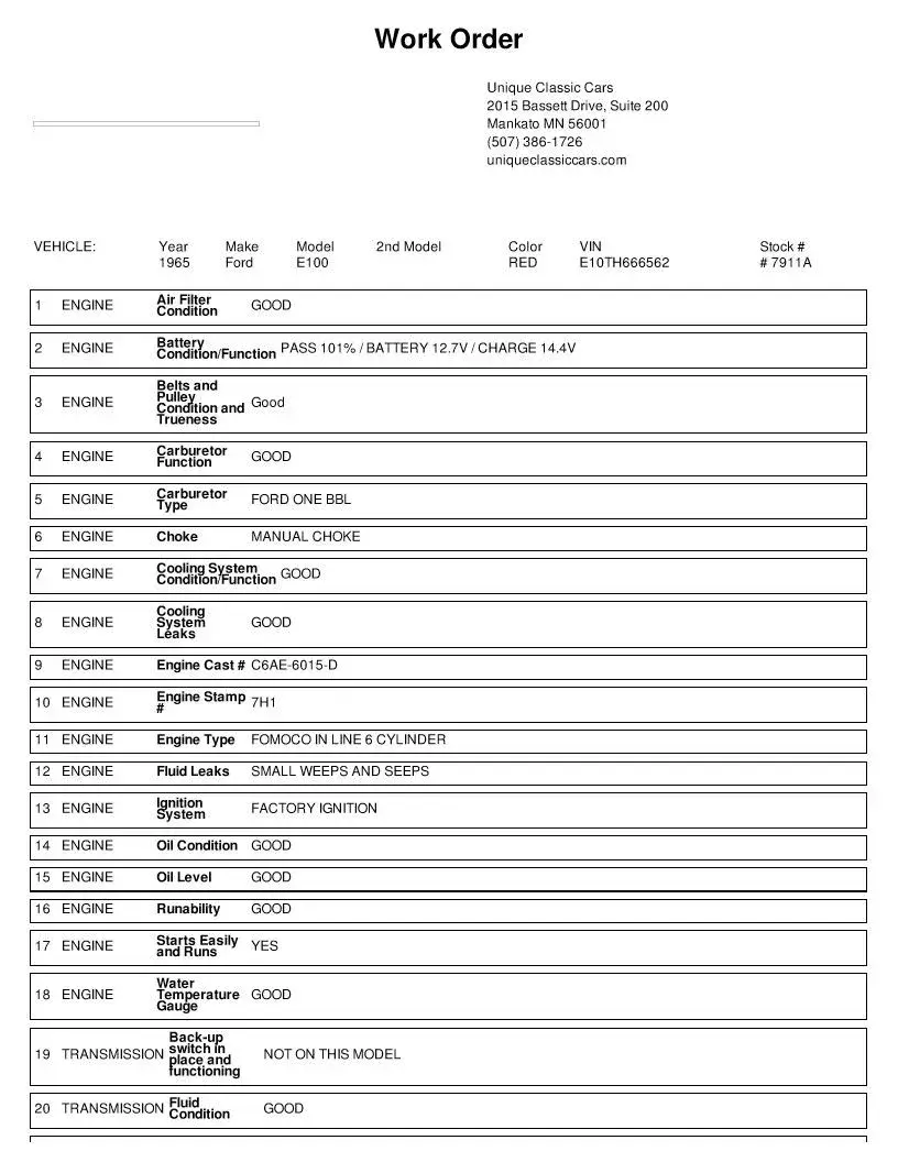 1965 Ford E100 Econoline