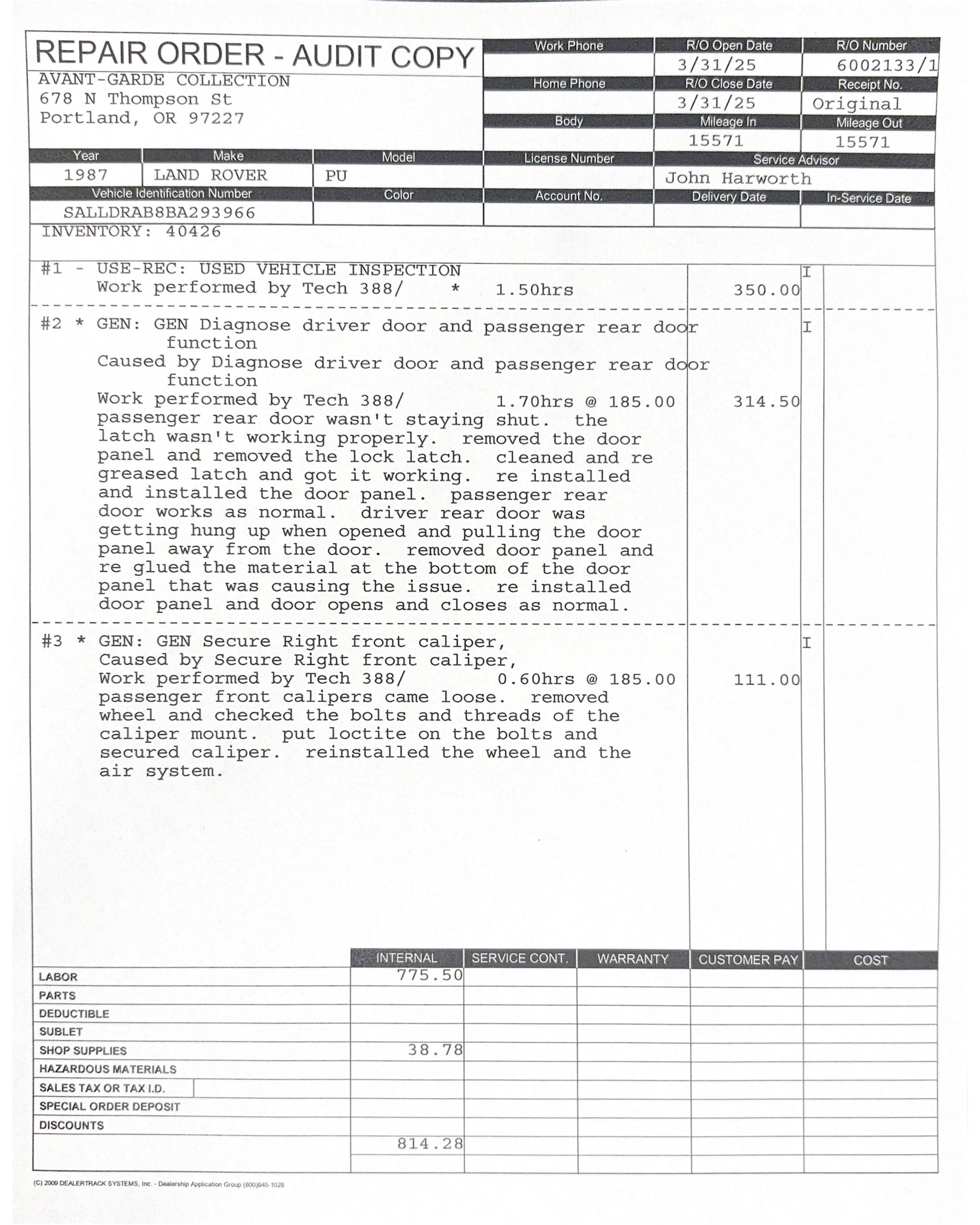 1987 Land Rover Defender