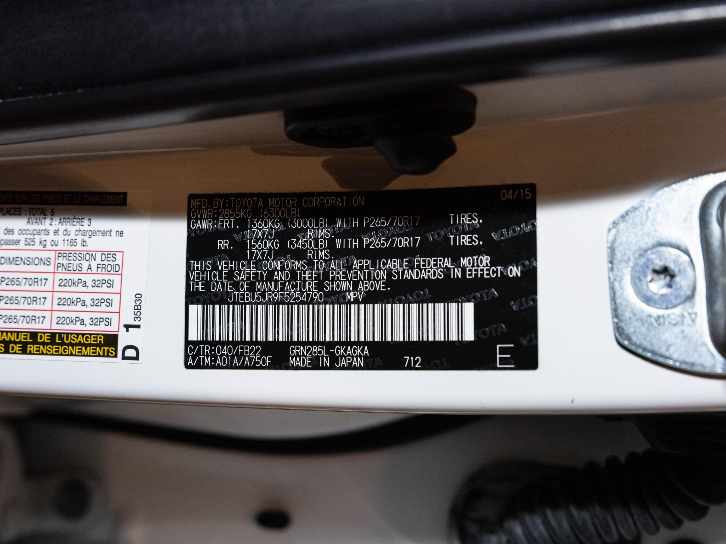 2015 Toyota 4Runner SR5