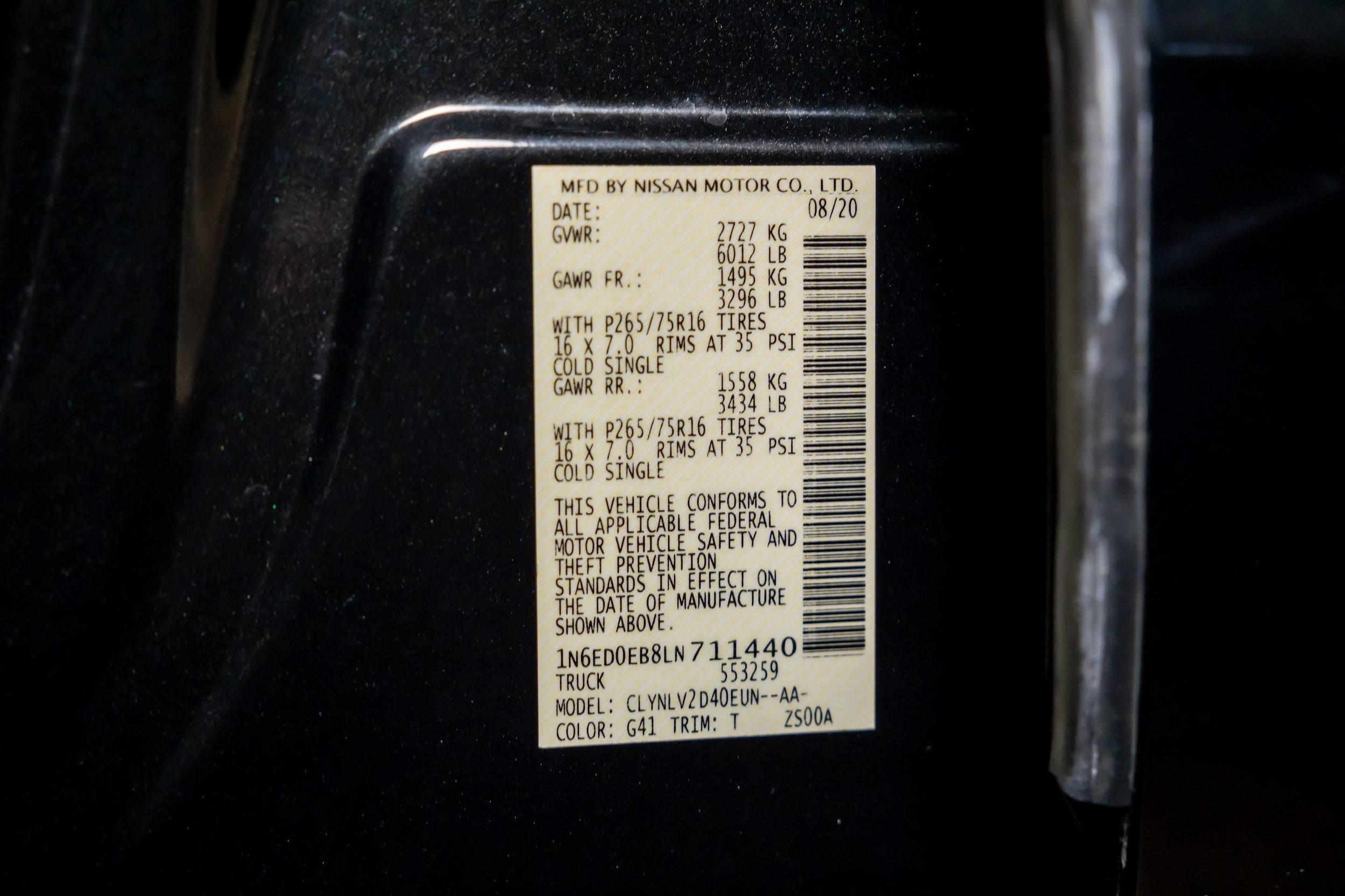 2020 Nissan Frontier PRO-4X