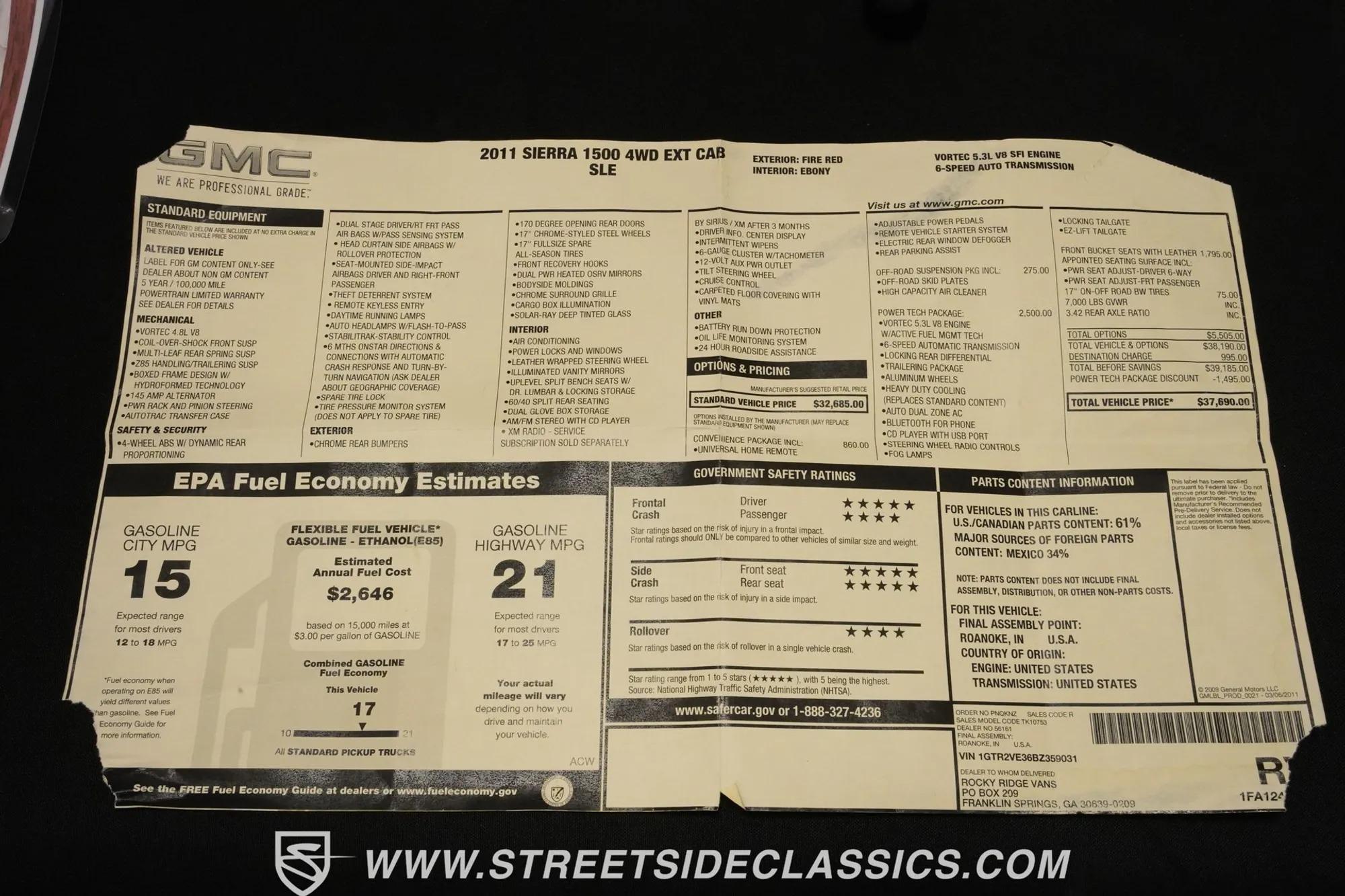 500-Mile 2011 GMC Sierra 1500 Z71 4×4