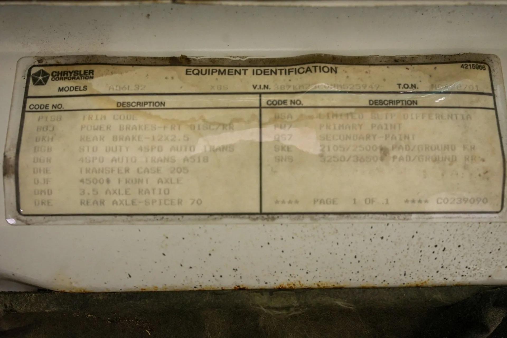 1992 Dodge Ram W250 LE