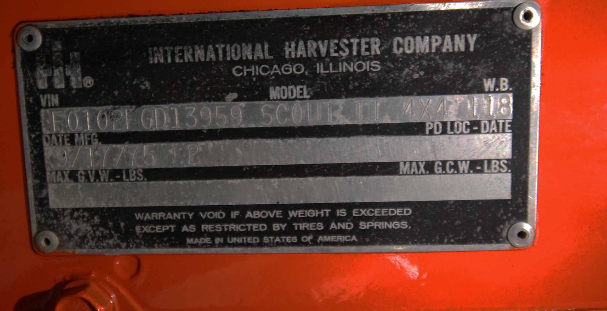 1976 International Scout Traveler