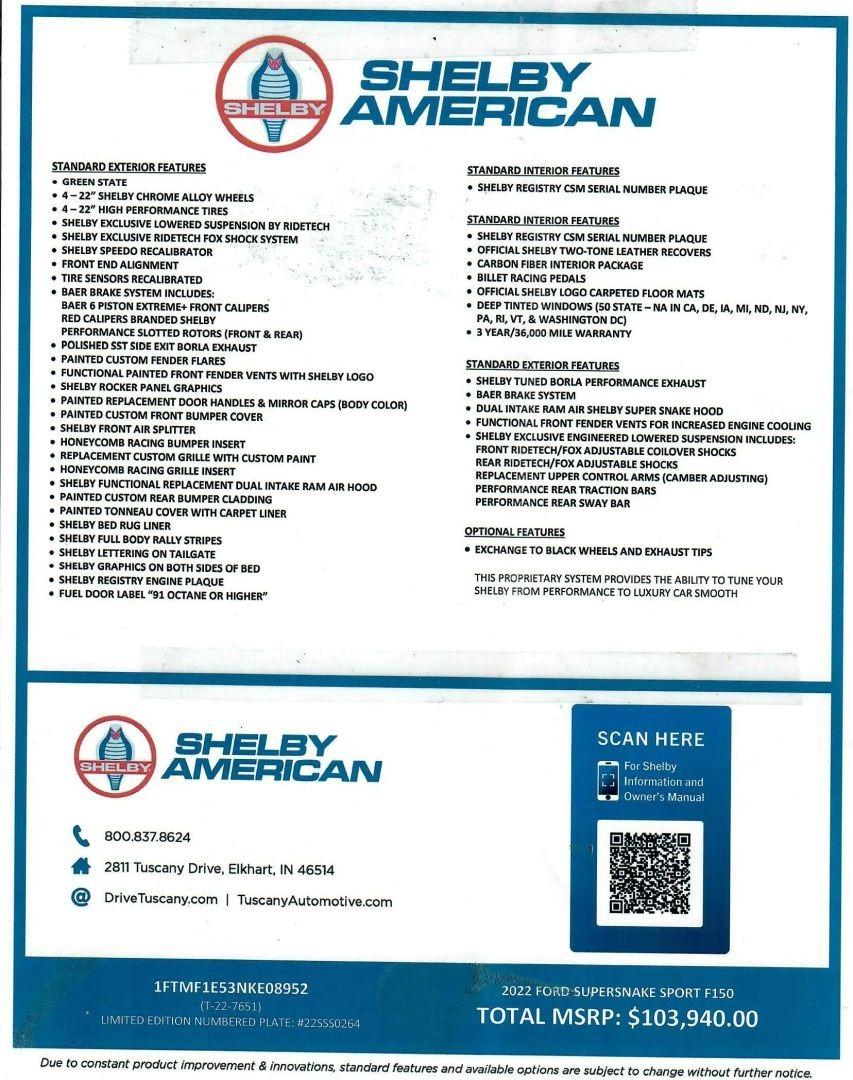 2022 Ford F-150 Shelby Super Snake