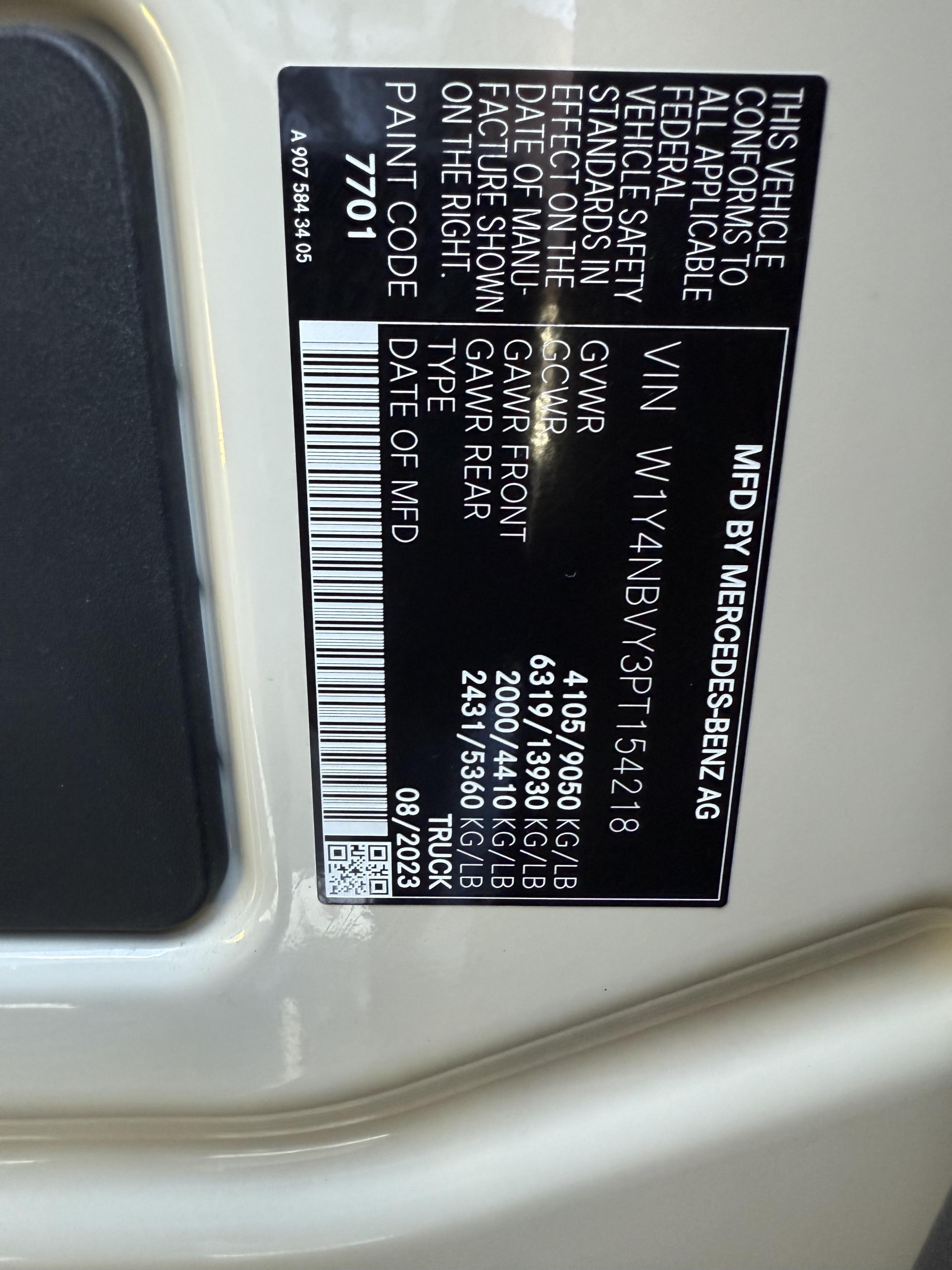 2023 Mercedes-Benz Sprinter 2500