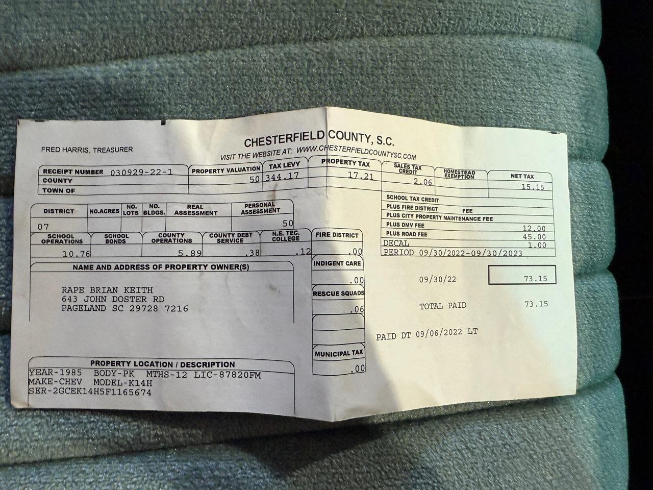 1985 Chevrolet K14 Outdoorsman