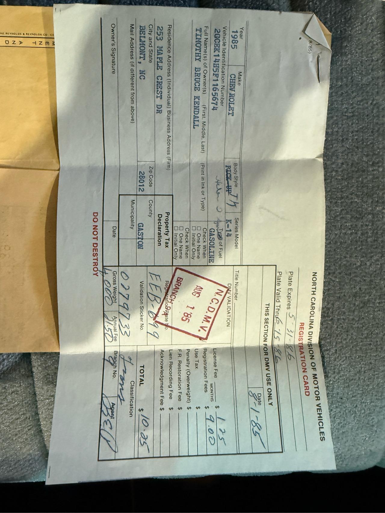 1985 Chevrolet K14 Outdoorsman