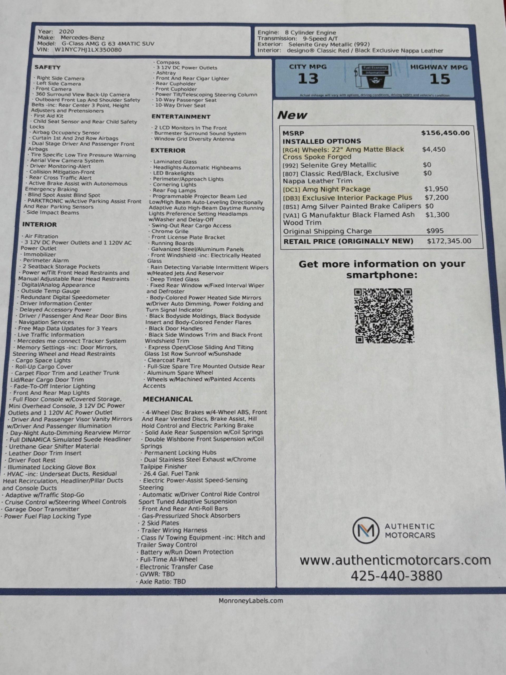 2020 Mercedes-Benz AMG G63