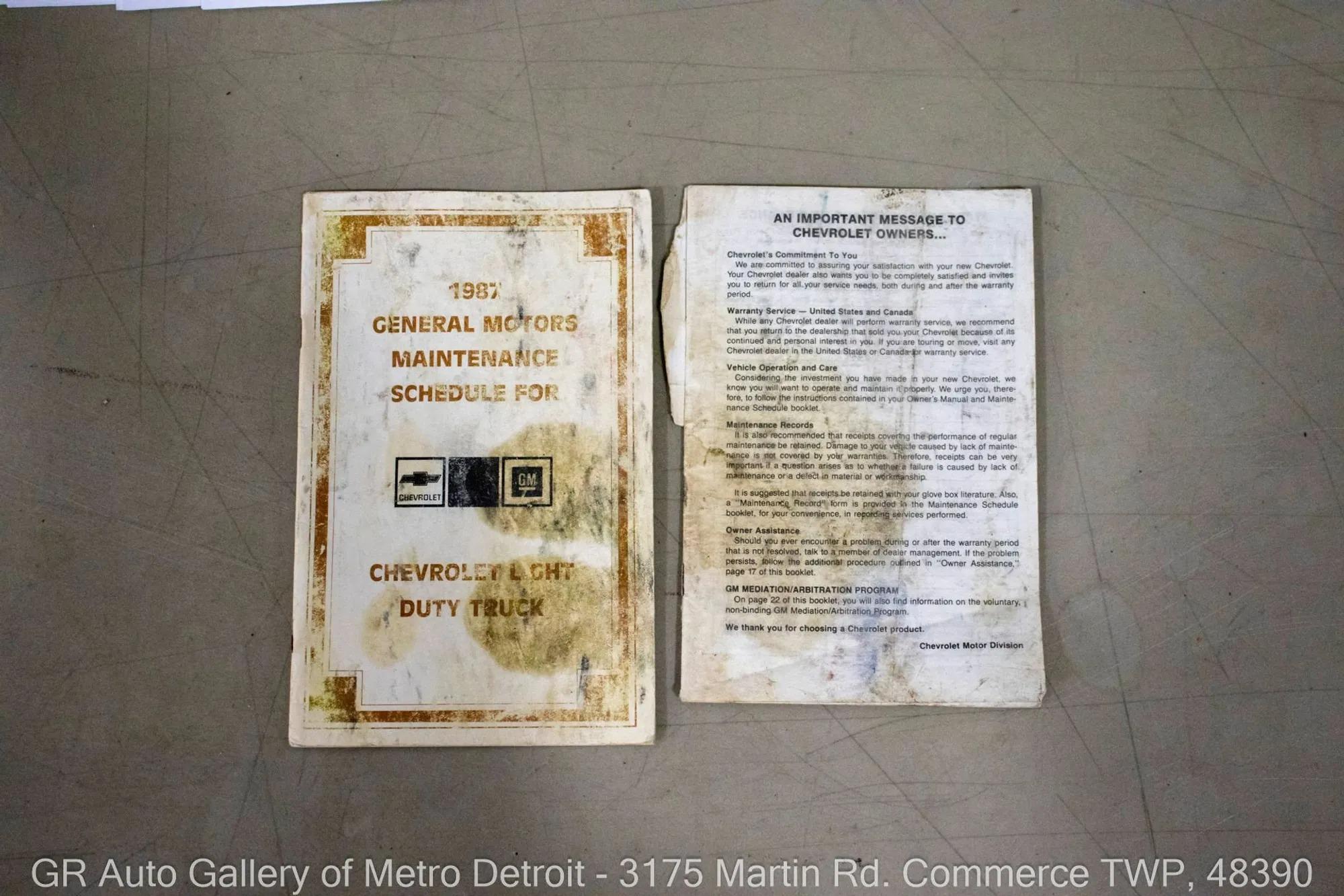 1987 Chevrolet R/V 10 Series V10