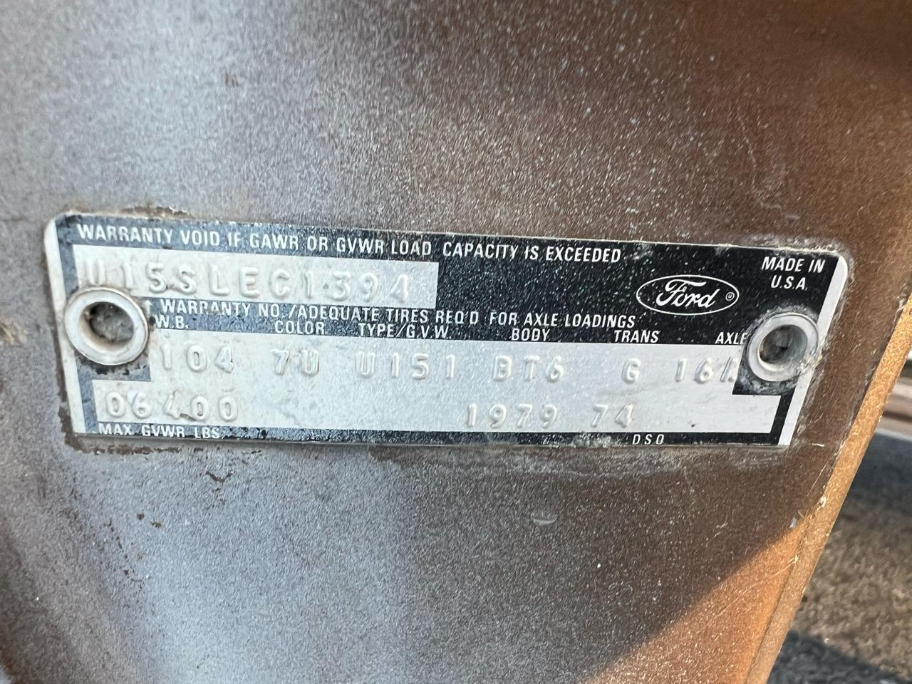 1979 Ford Bronco Ranger XLT