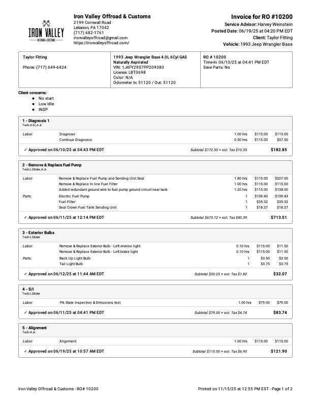 53k-Mile 1993 Jeep Wrangler YJ Splash Edition