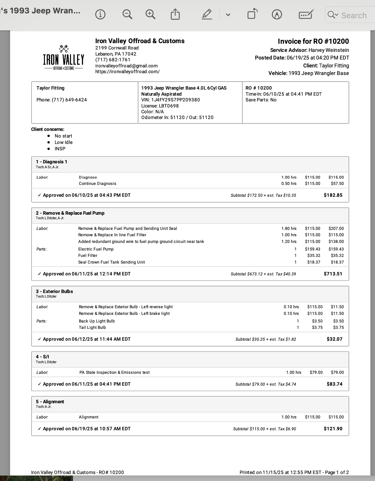 53k-Mile 1993 Jeep Wrangler YJ Splash Edition