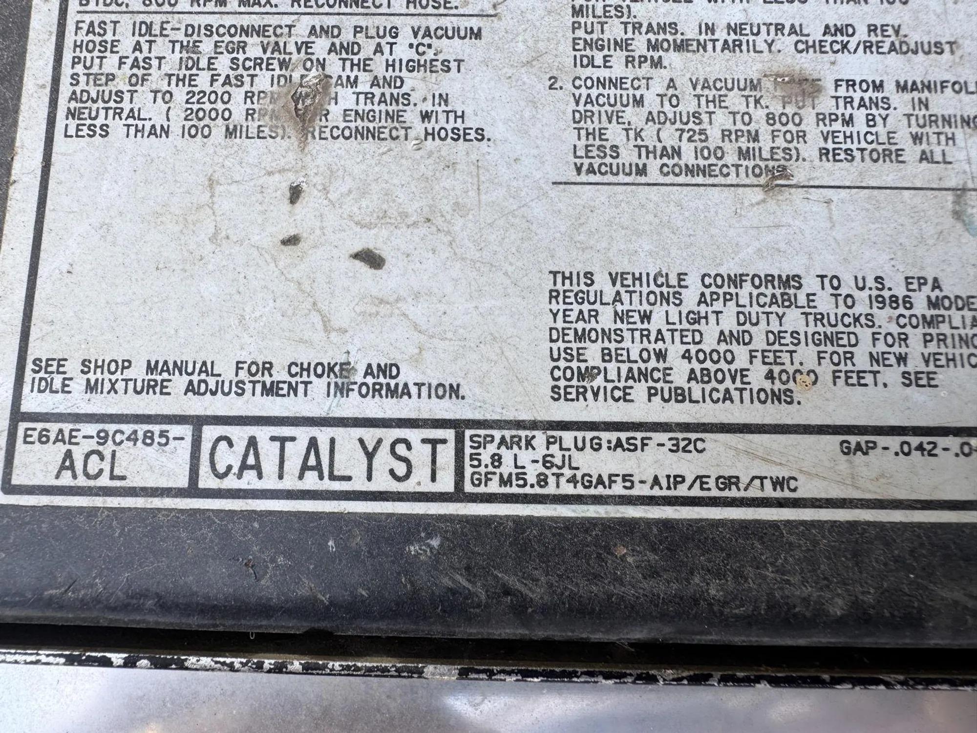 1986 Ford Bronco Eddie Bauer