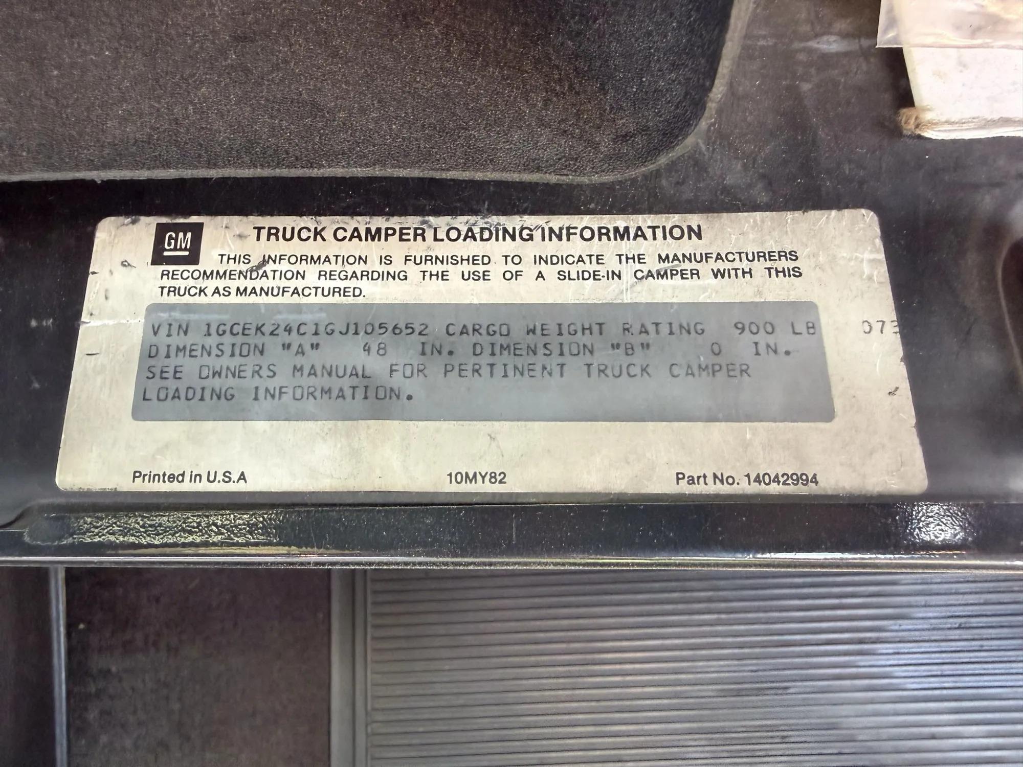 6.2L Detroit Diesel-Powered 1986 Chevrolet K20 Silverado Long Bed Pickup