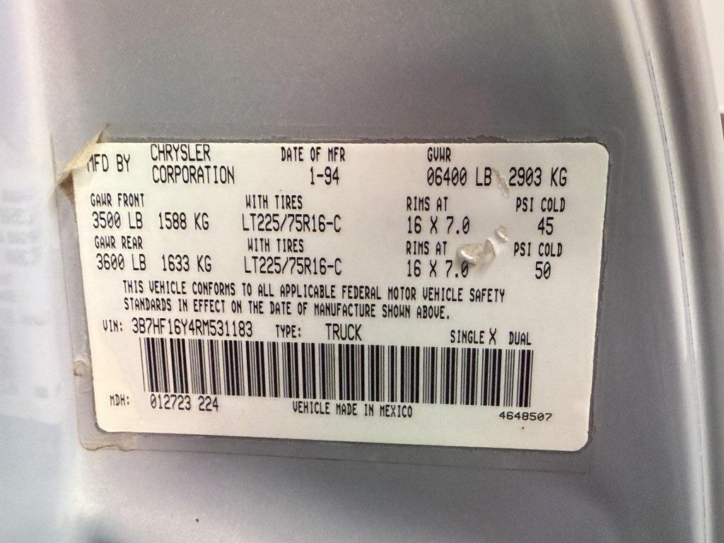 22k-Mile 1994 Dodge Ram 1500 LT