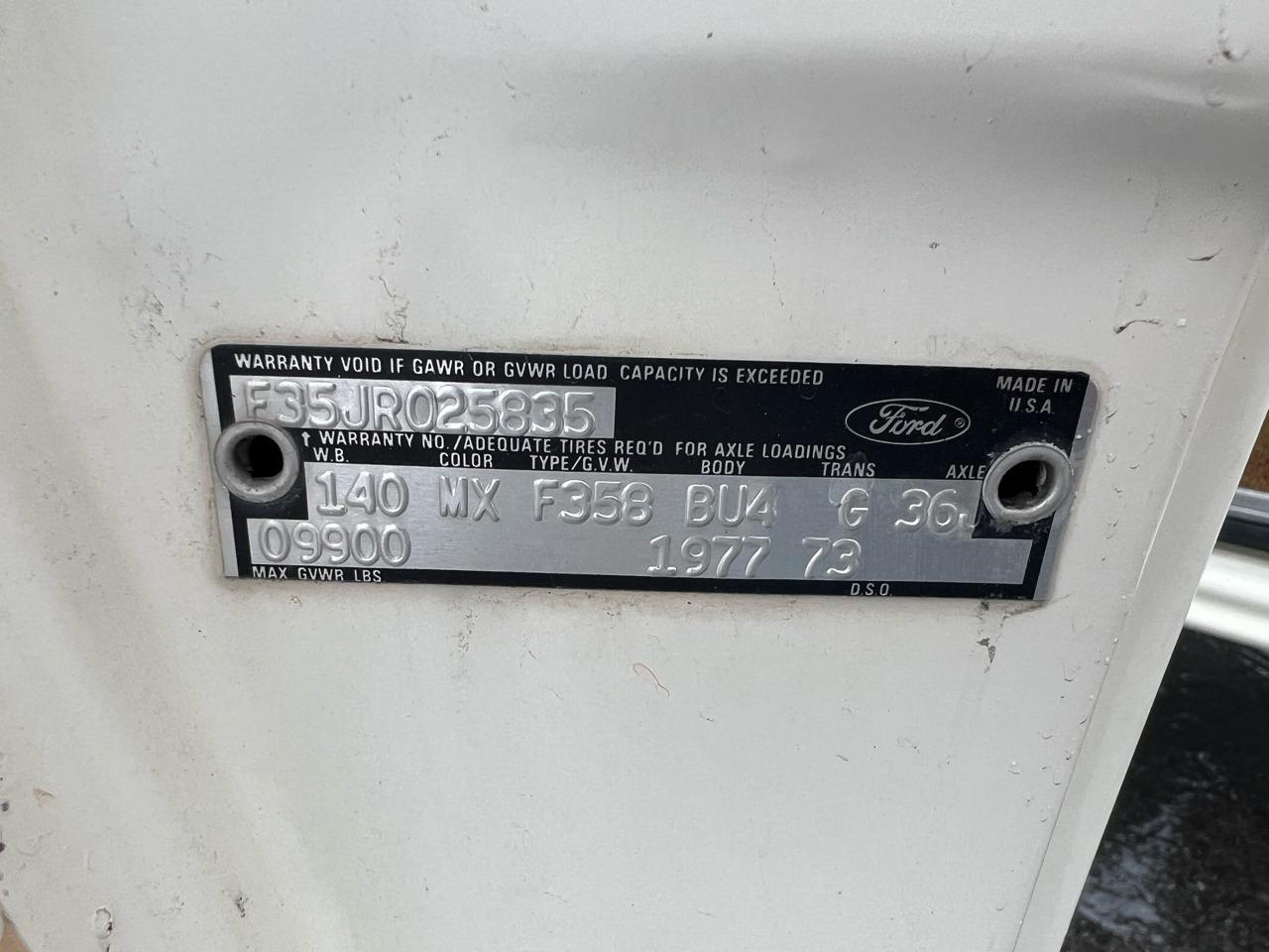 1977 Ford F-350 Ranger Camper Special