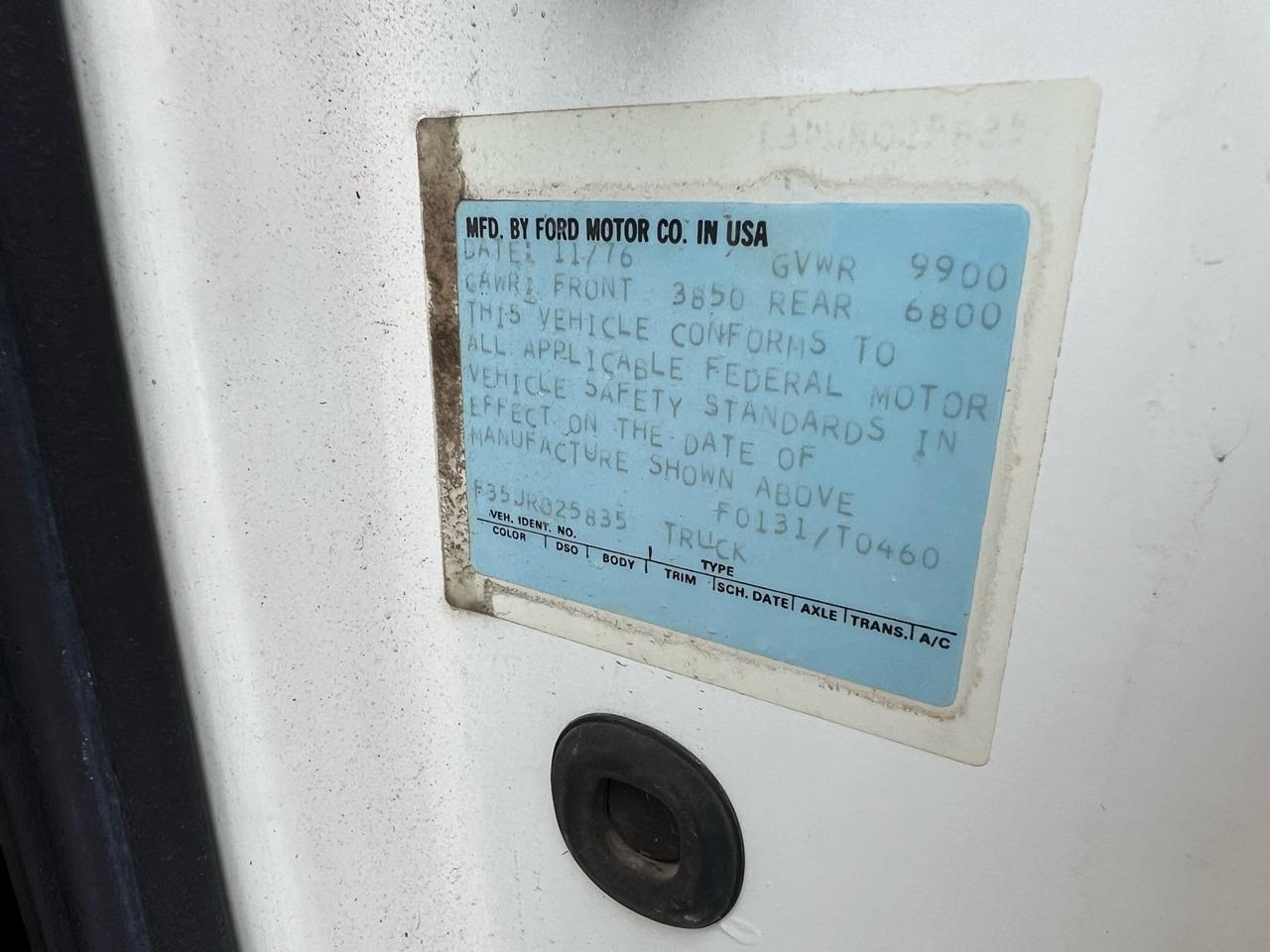 1977 Ford F-350 Ranger Camper Special