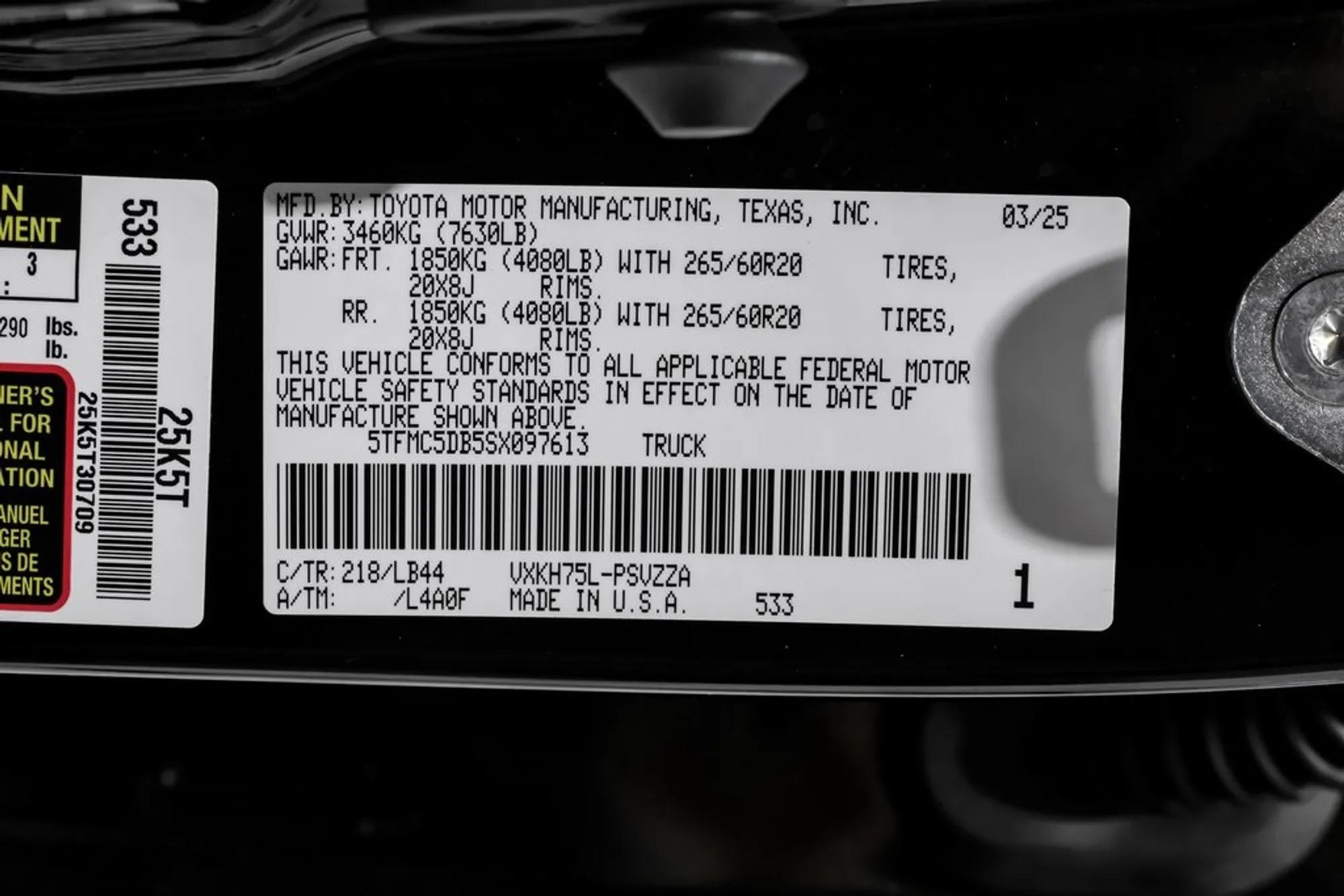 2025 Toyota Tundra 1794 Edition