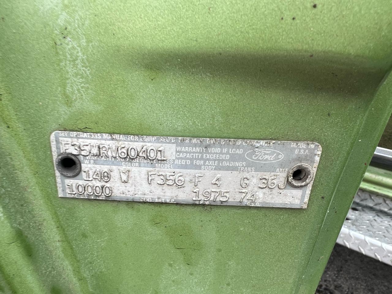 1975 Ford F-350 Ranger Camper Special