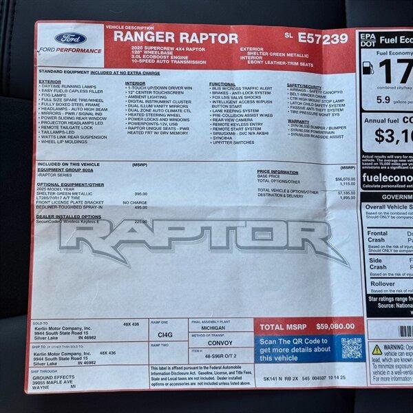 2025 Ford Ranger Raptor