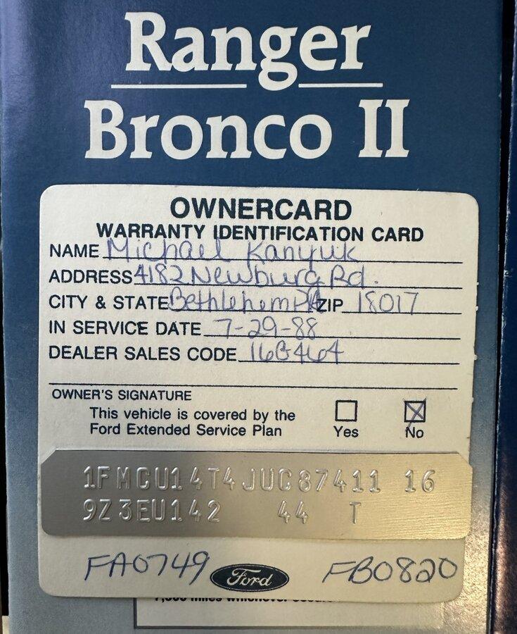 29k-Mile 1988 Ford Bronco II XLT 4×4