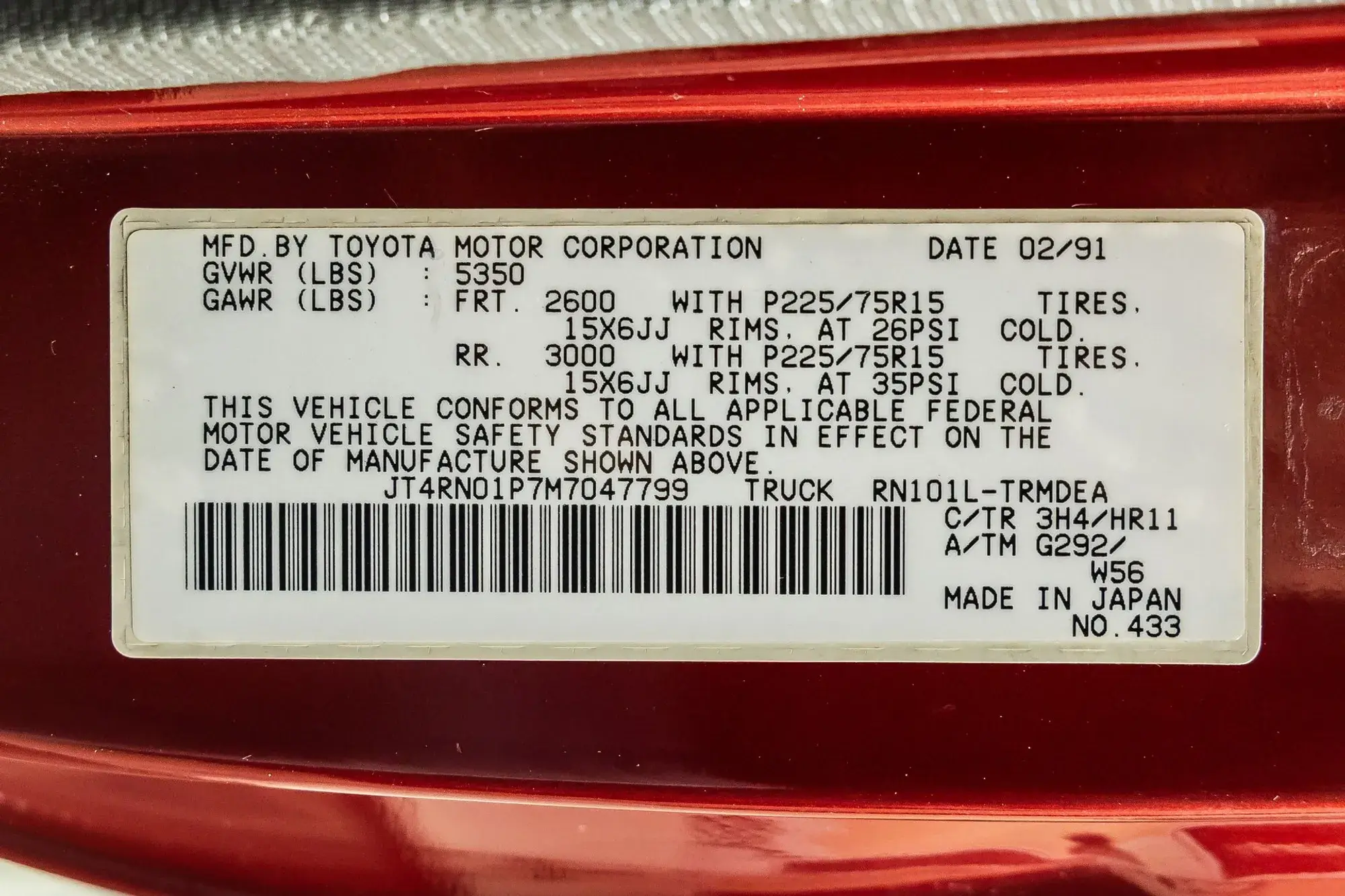 1991 Toyota Pickup 4×4