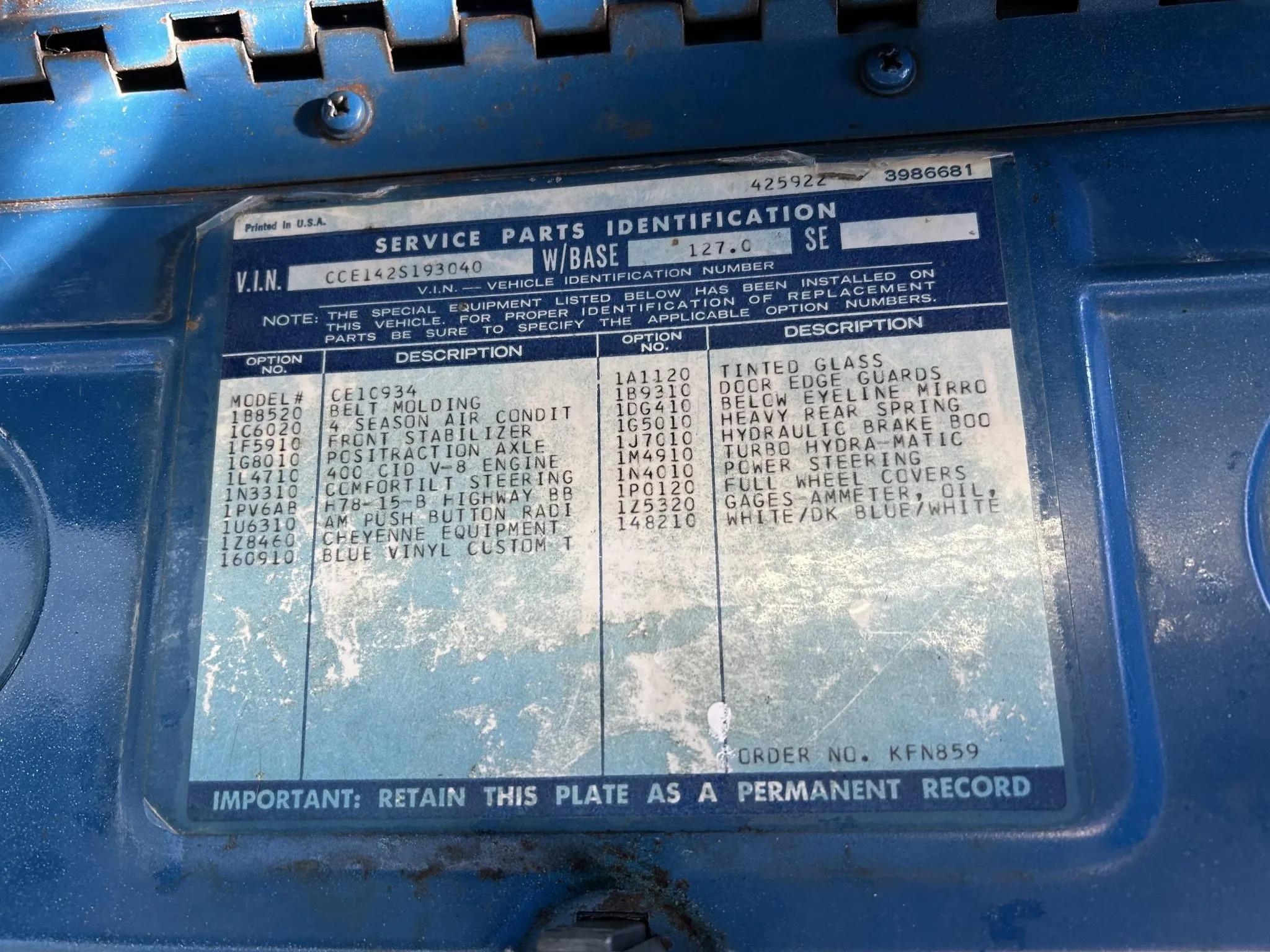 1972 Chevrolet C10 Cheyenne