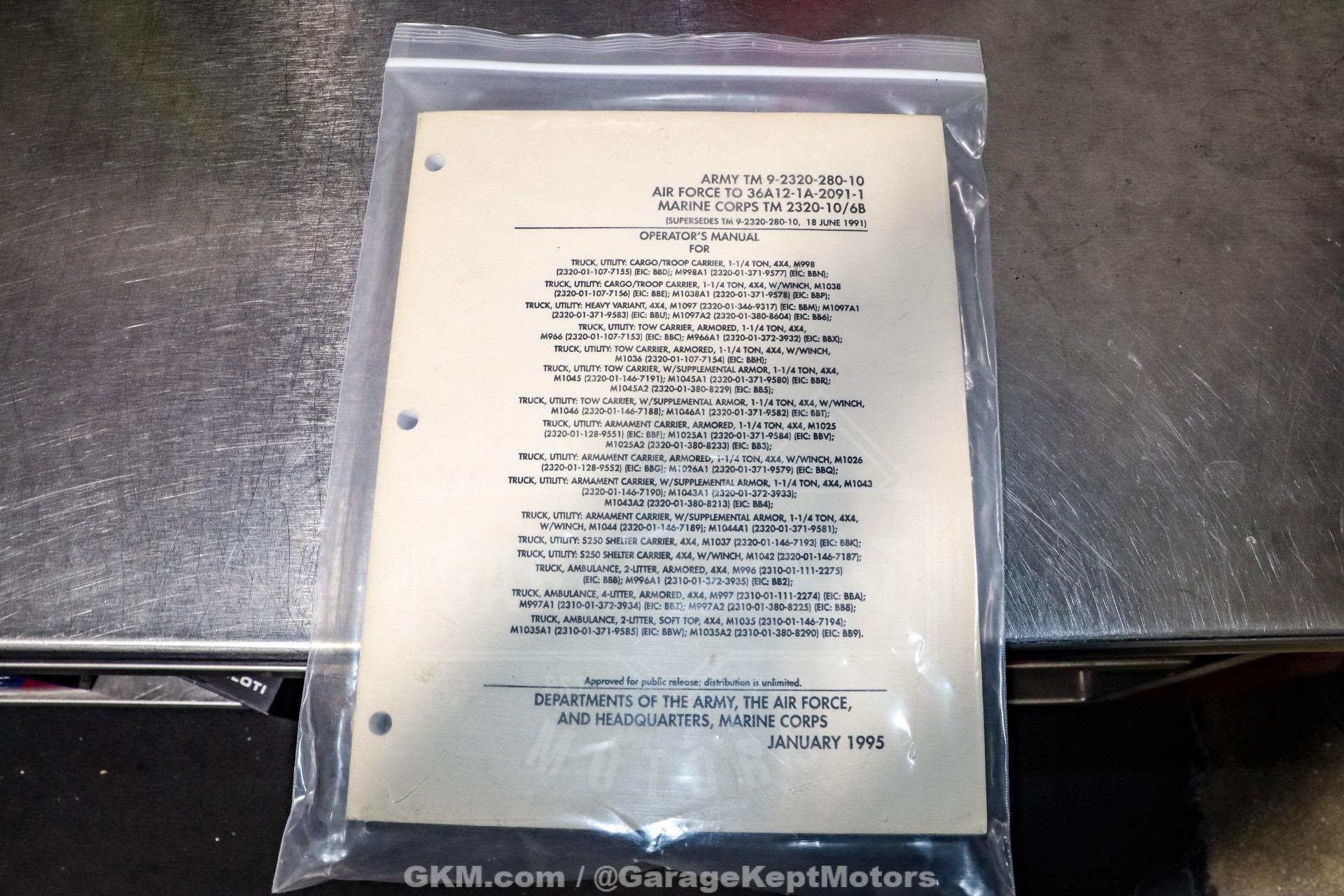 1998 AM General Humvee M1123