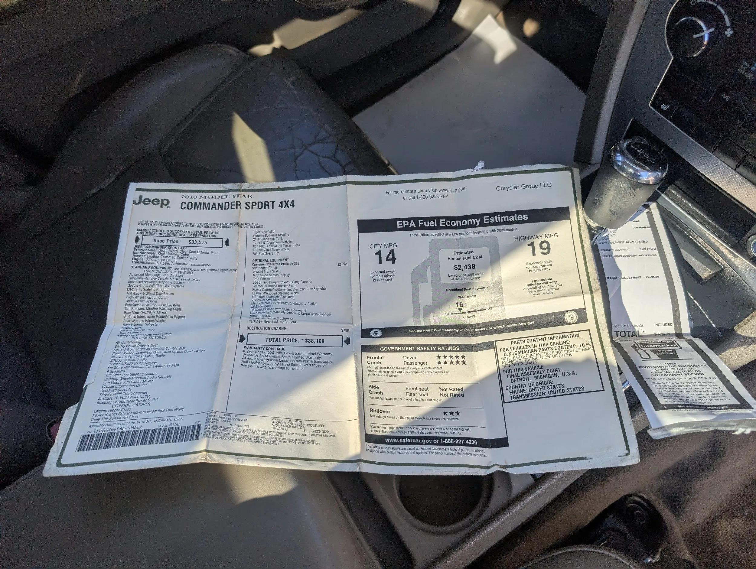 2010 Jeep Commander Sport