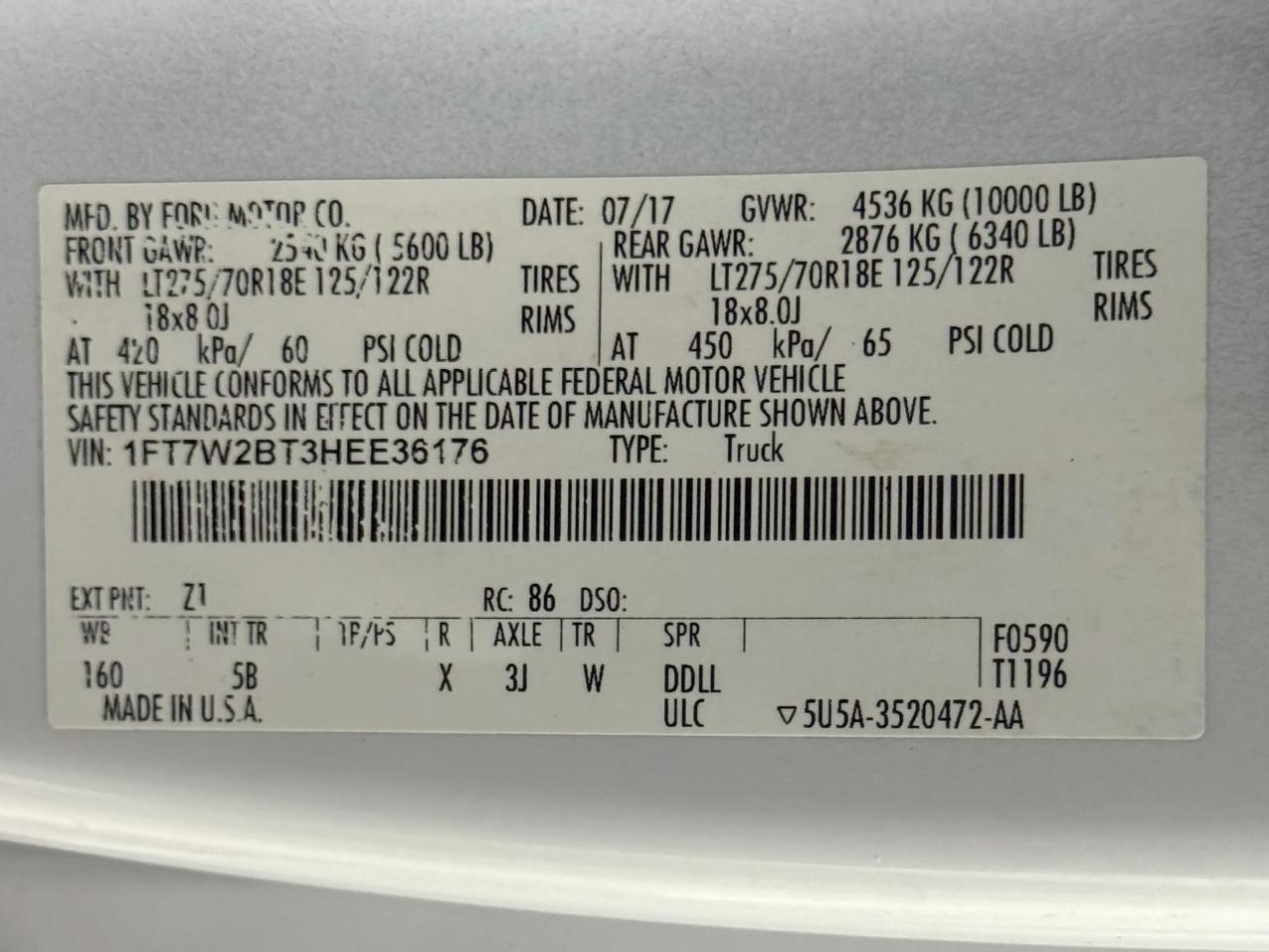 2017 Ford F-250 SD Lariat FX4