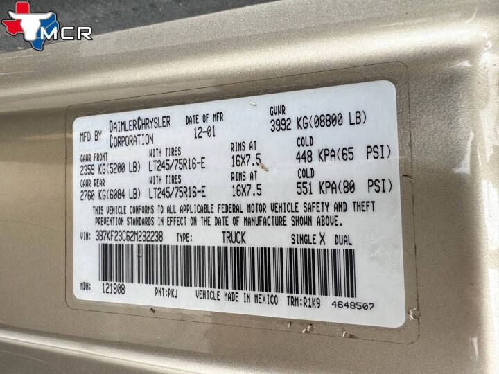 2002 Dodge Ram 2500 SLT Extended Cab