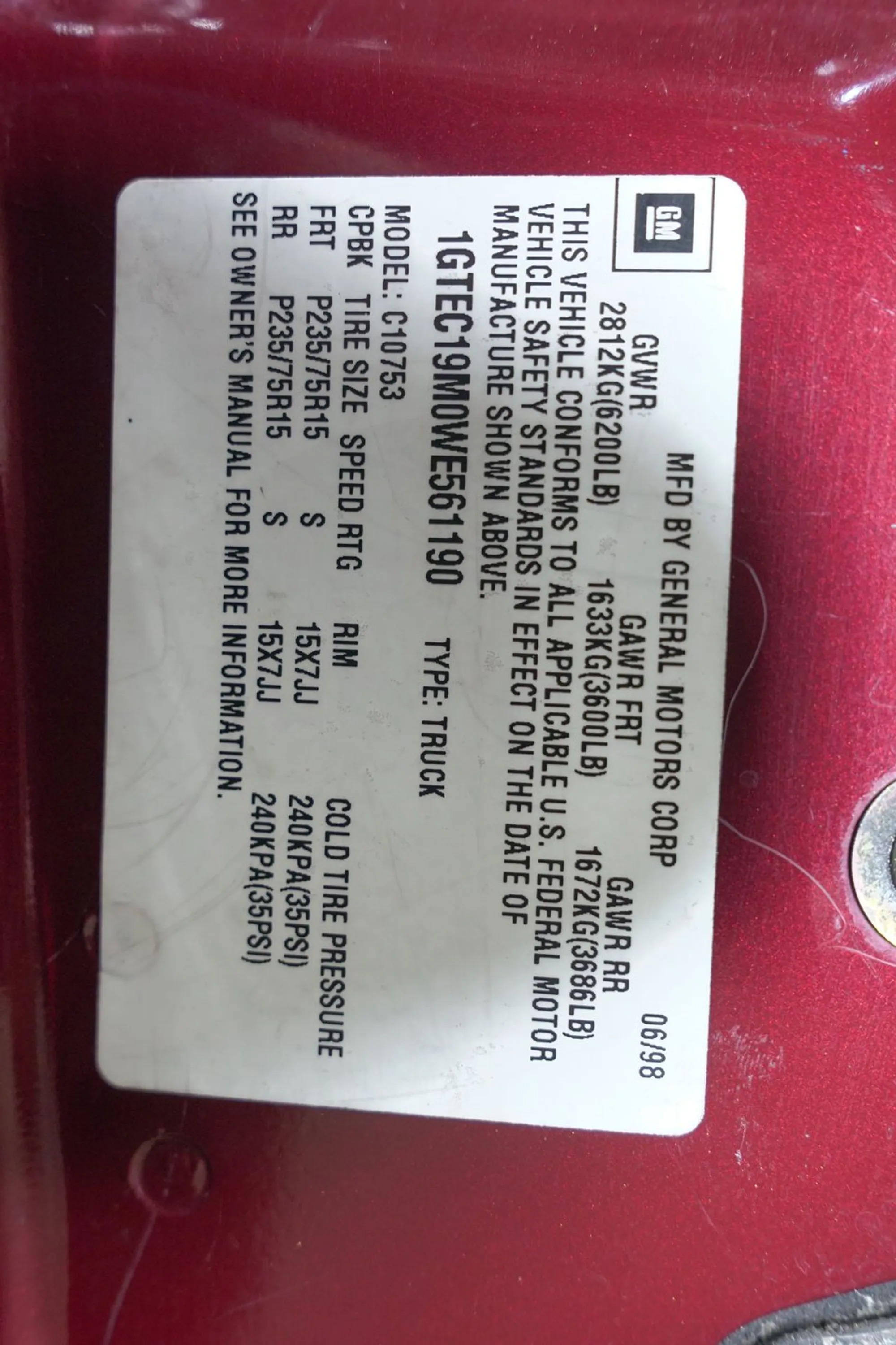 1998 GMC Sierra 1500 SLE