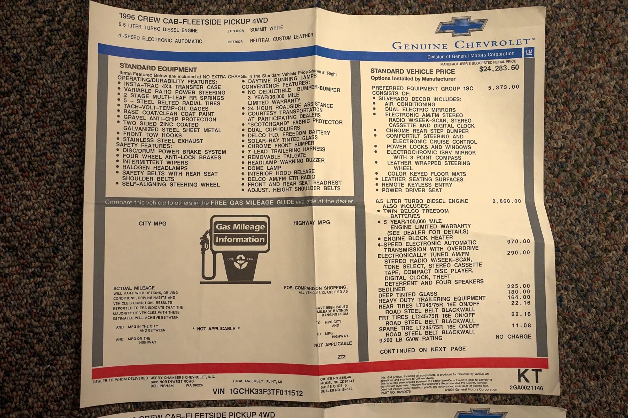 1996 Chevrolet K3500 Silverado