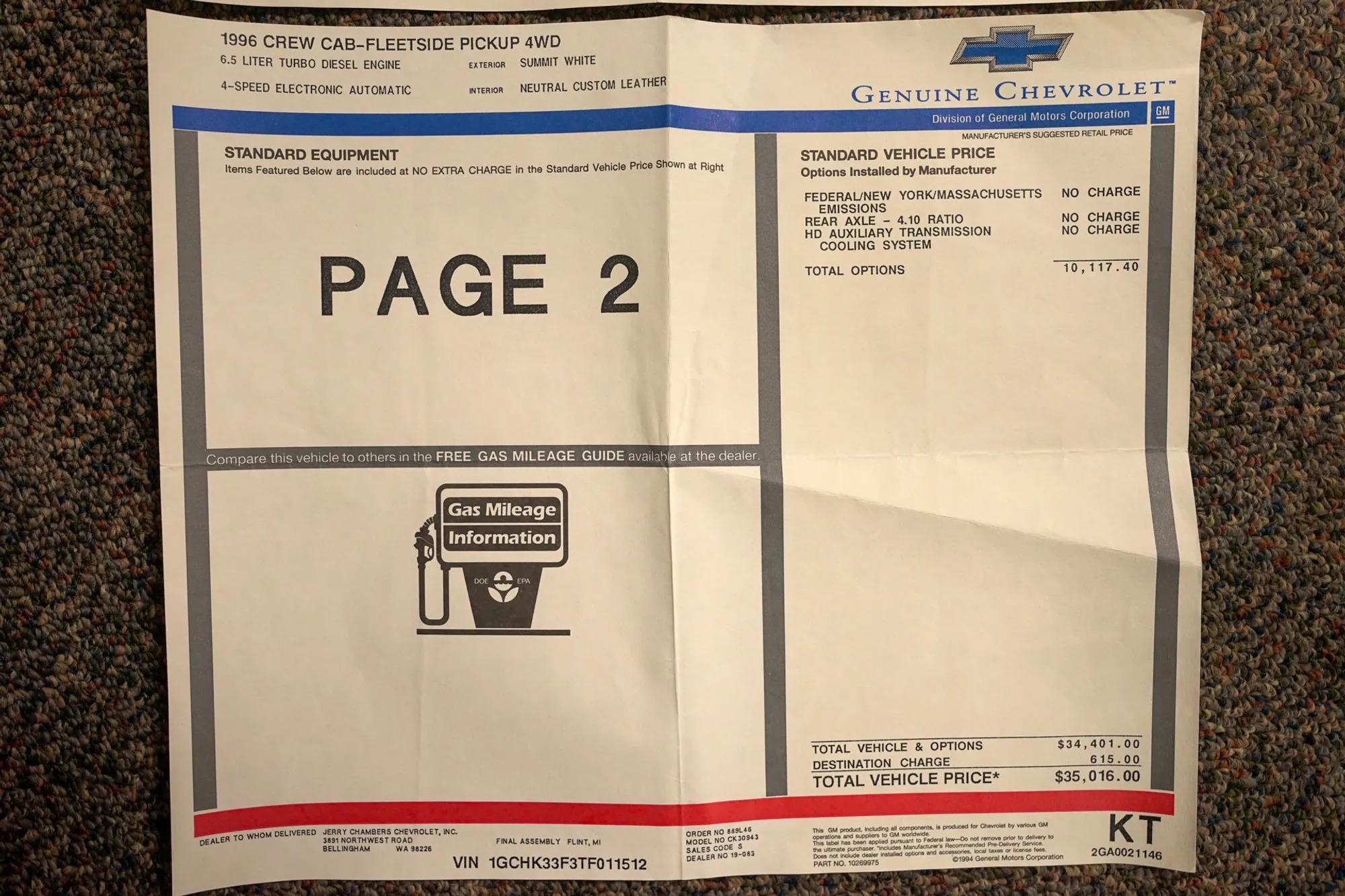 1996 Chevrolet K3500 Silverado