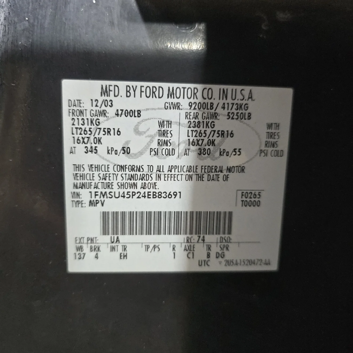 2004 Ford Excursion Eddie Bauer 4×4