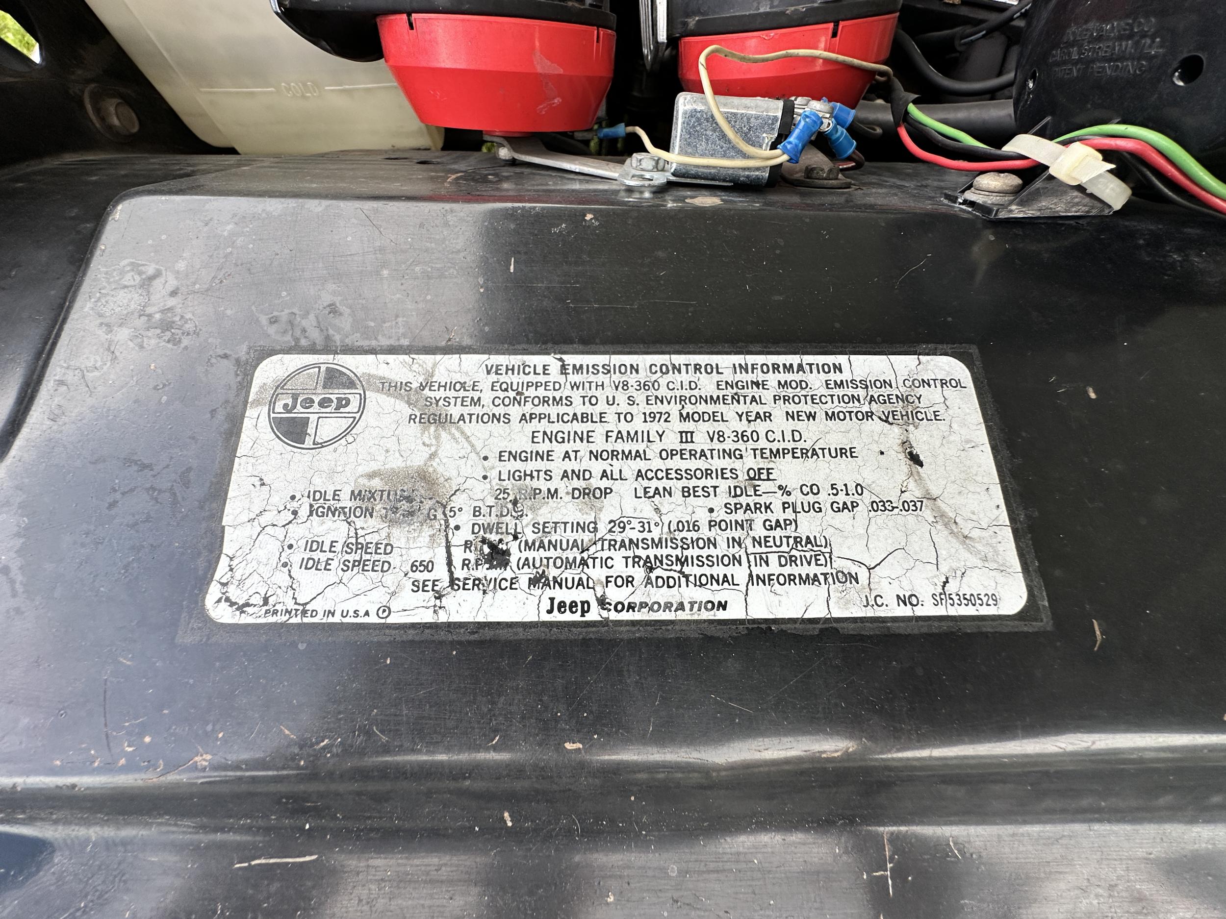 1972 Jeep J-4800 Camper Special