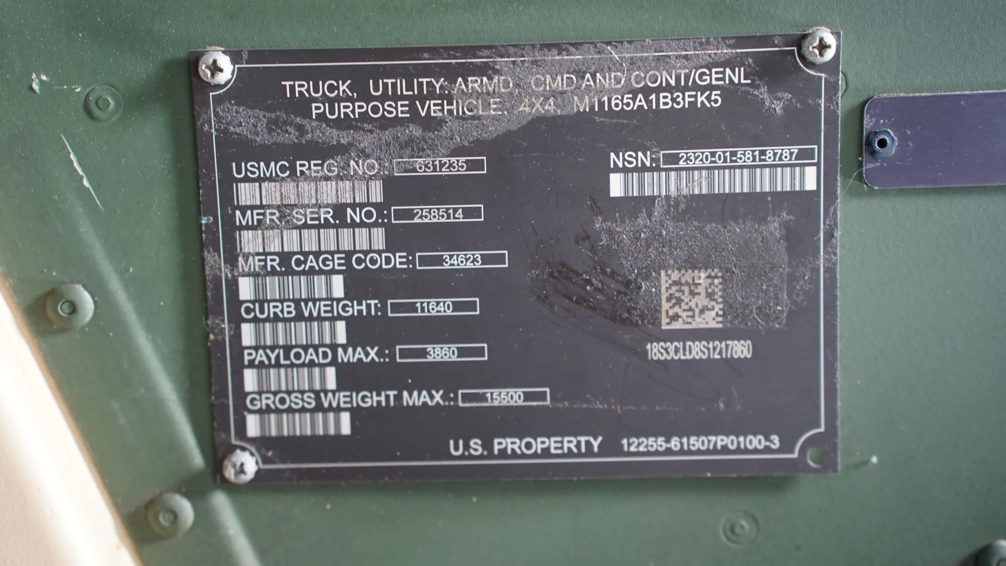 2007 AM General M1165A1 HMMWV