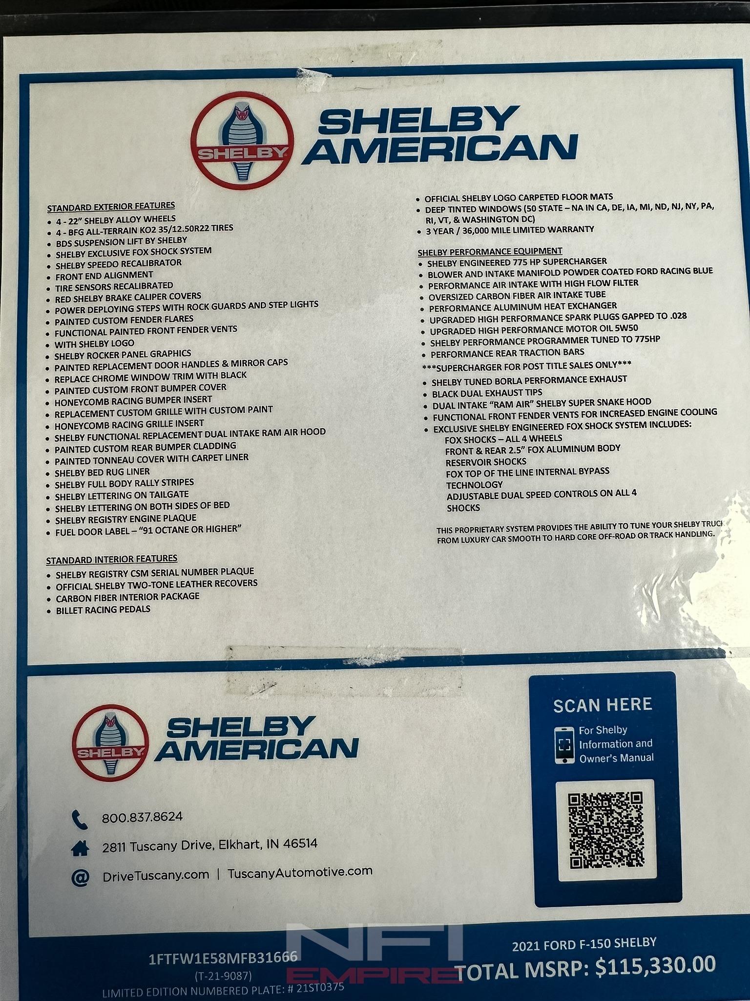 2021 Shelby Supercharged Ford F-150