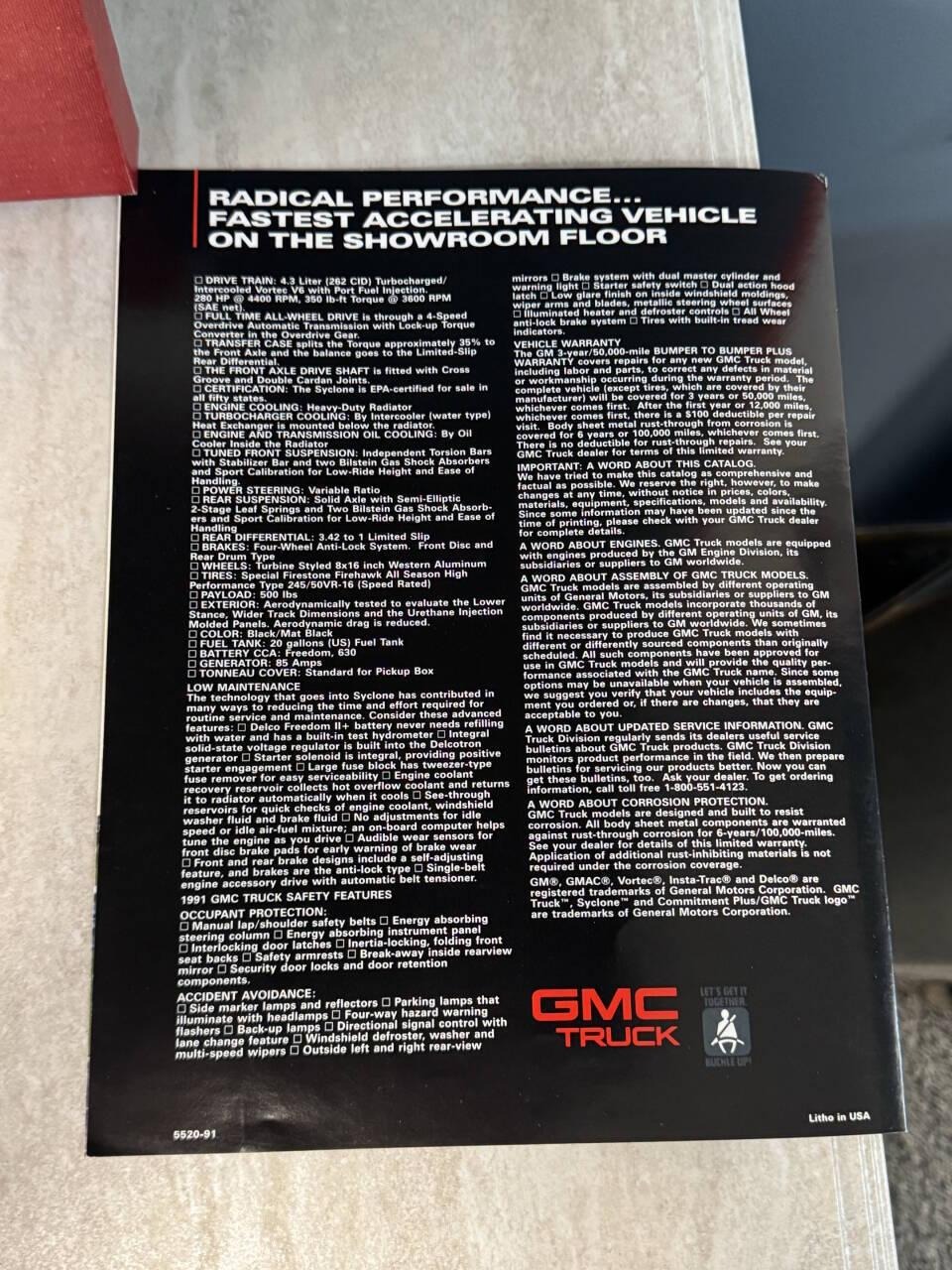 1991 GMC Syclone Syclone