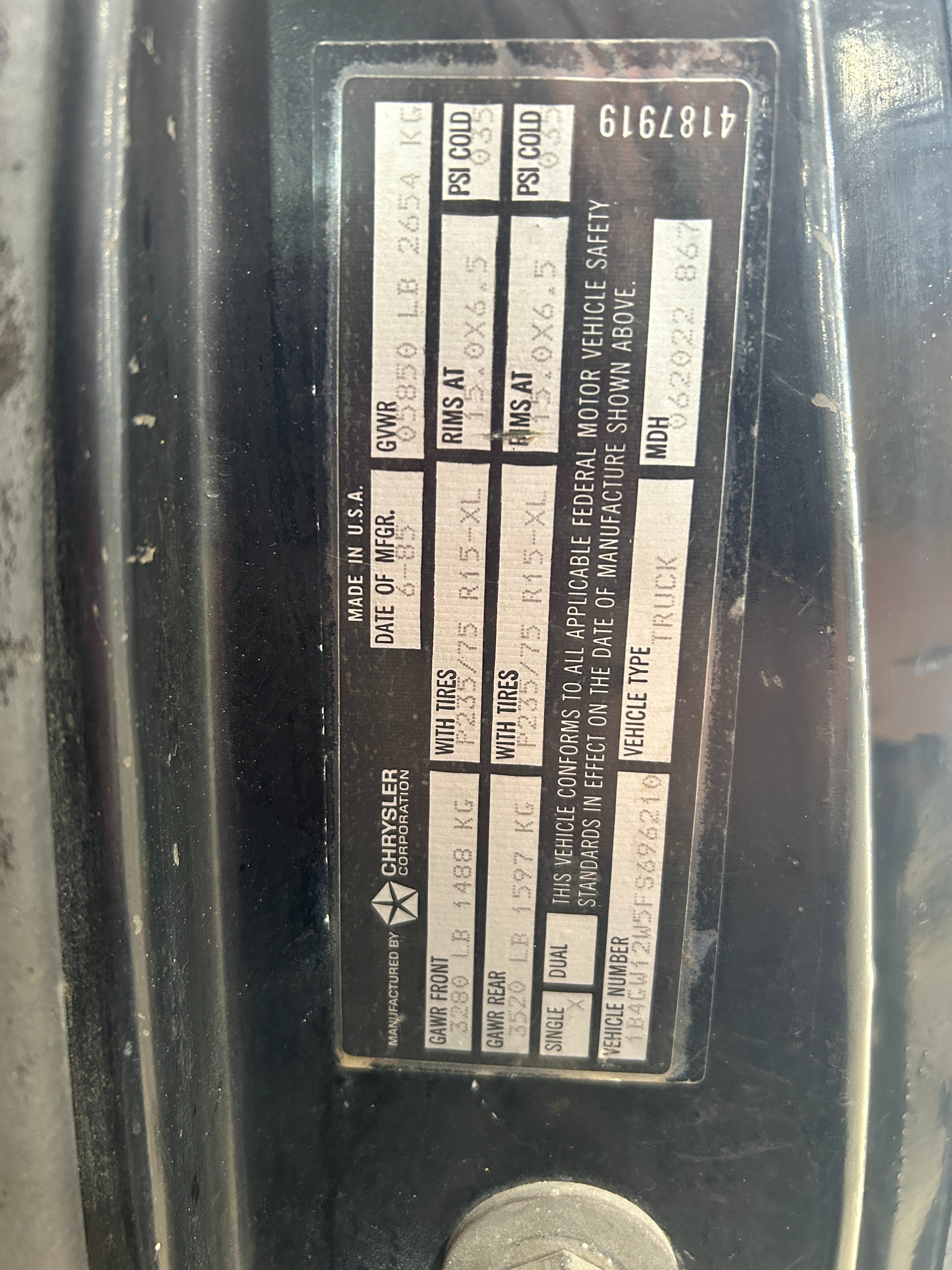 43k-Mile 1985 Dodge Ramcharger