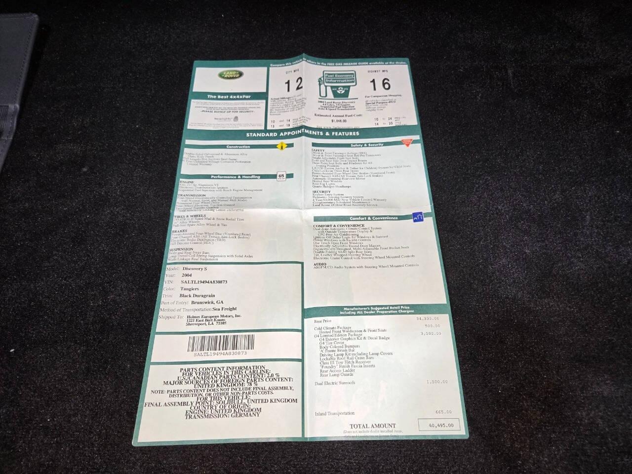 2004 Land Rover Discovery S