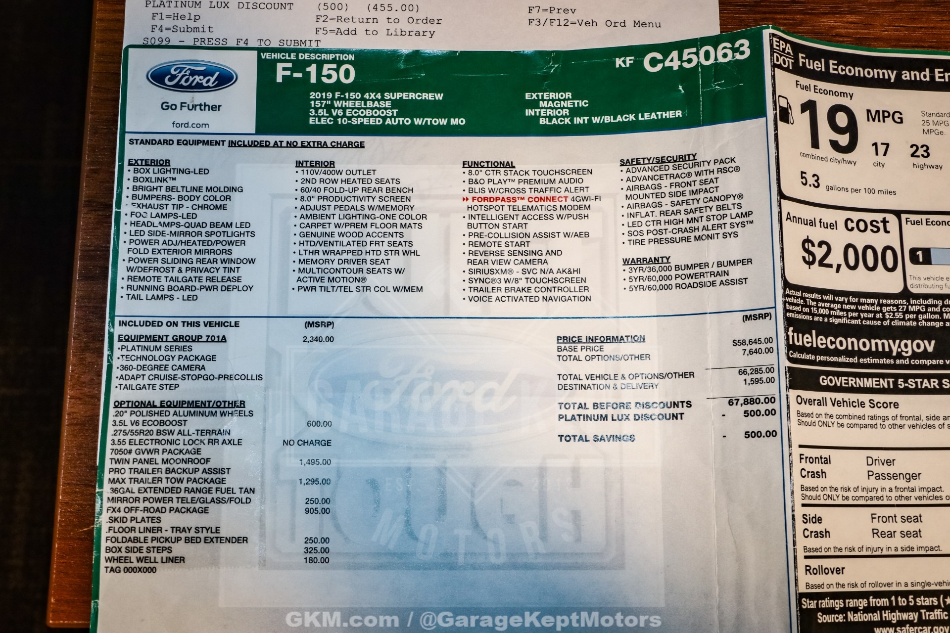 2019 Ford F-150 Platinum