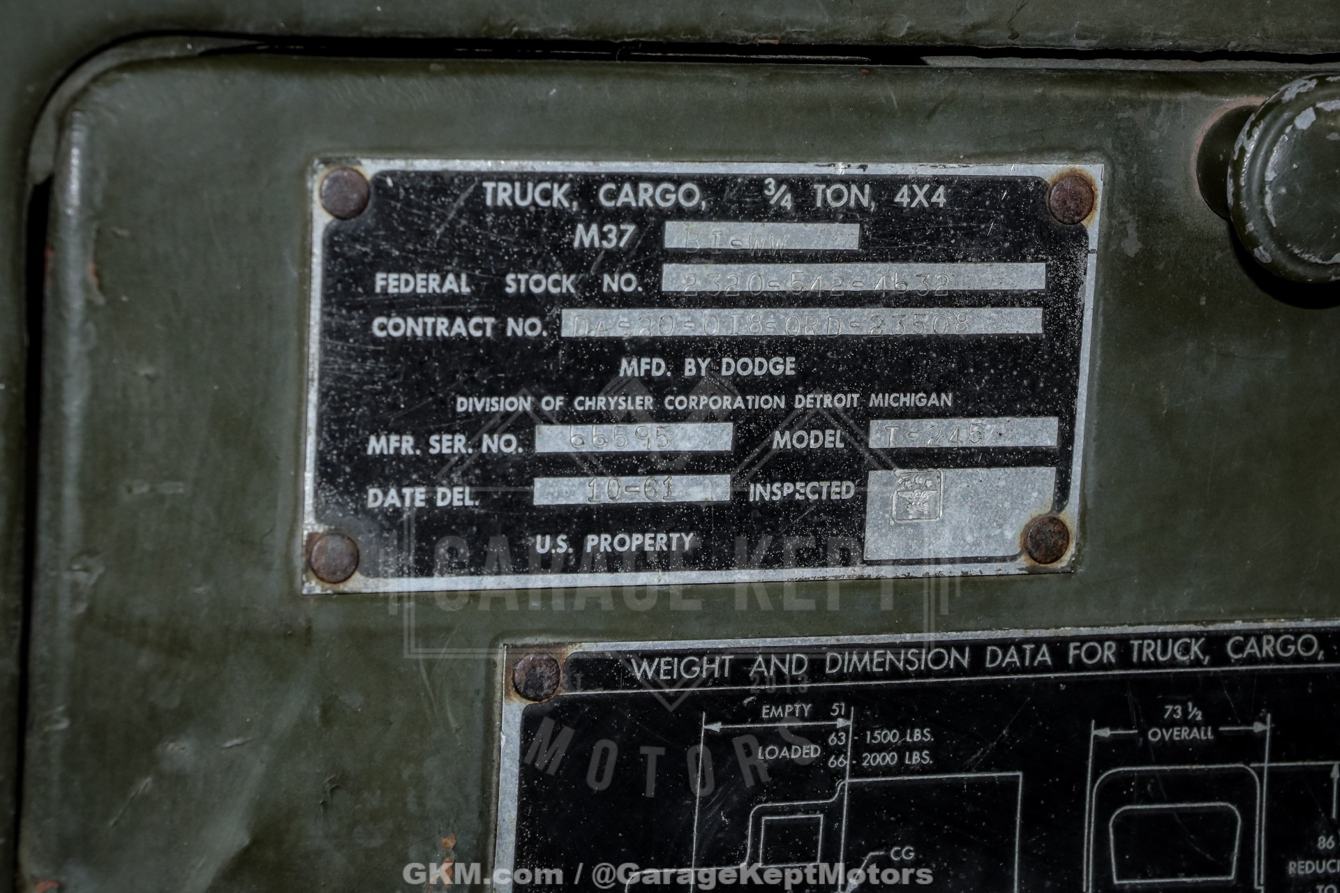 1961 Dodge Power Wagon Army Truck