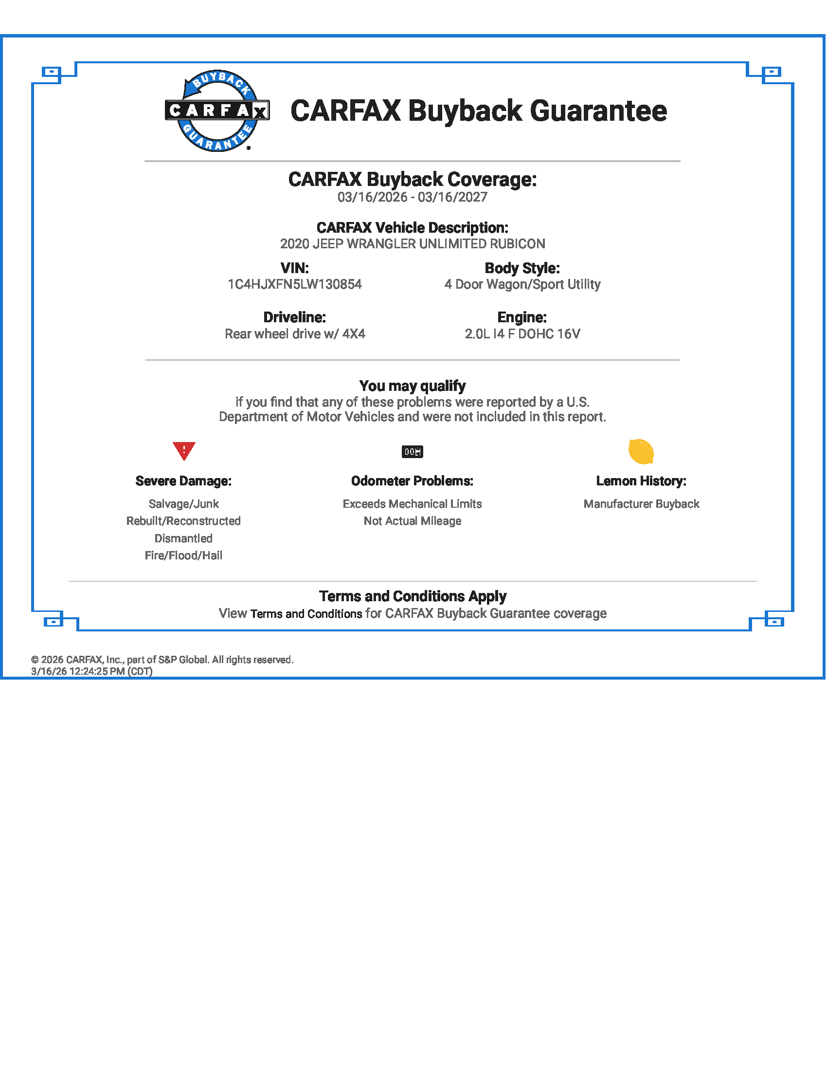 2020 Jeep Wrangler Unlimited Rubicon