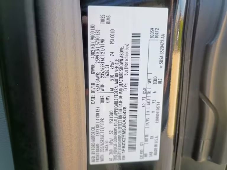 2018 Ford Transit 350