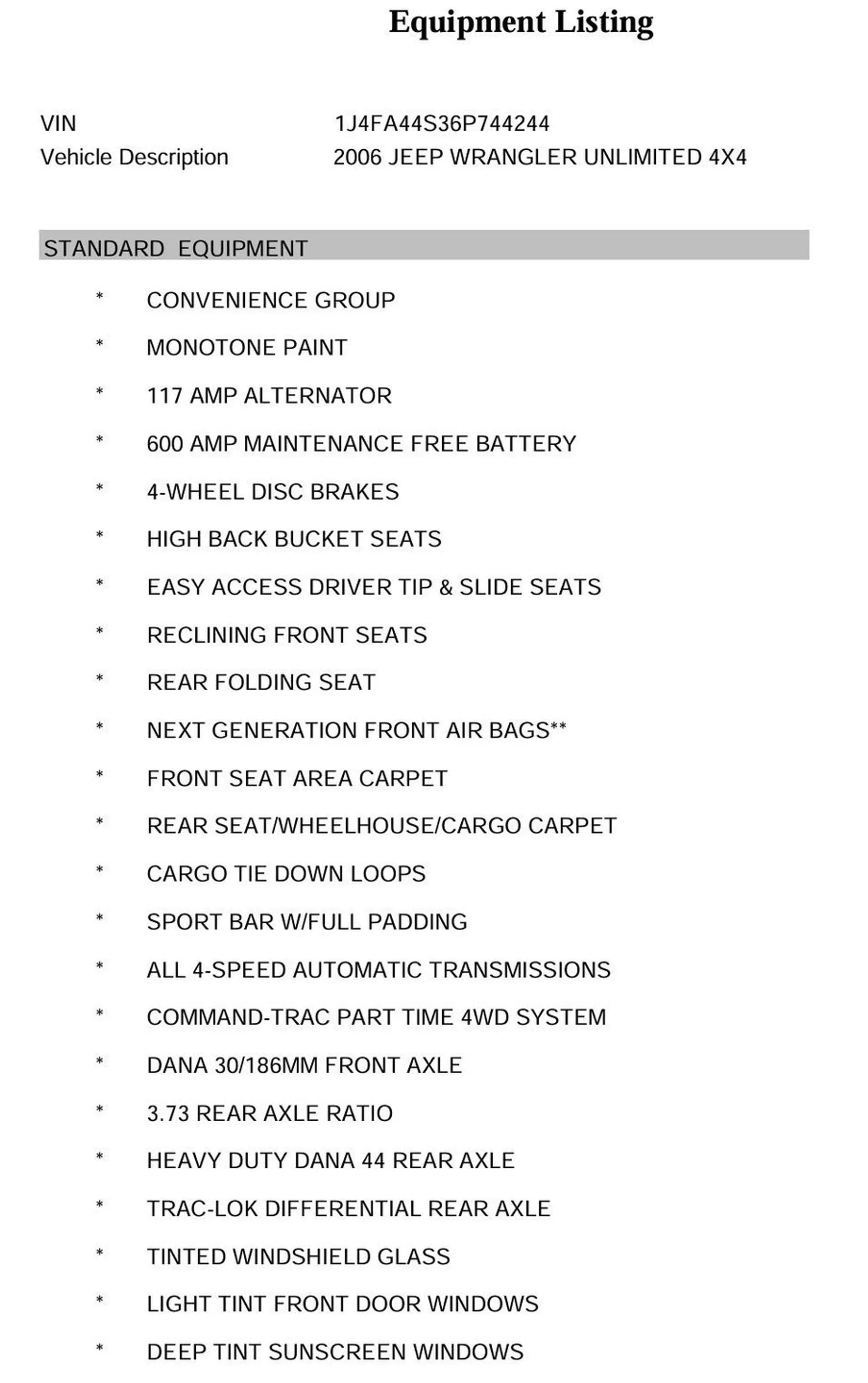 46k-Mile 2006 Jeep Wrangler Unlimited LJ Sport 4×4