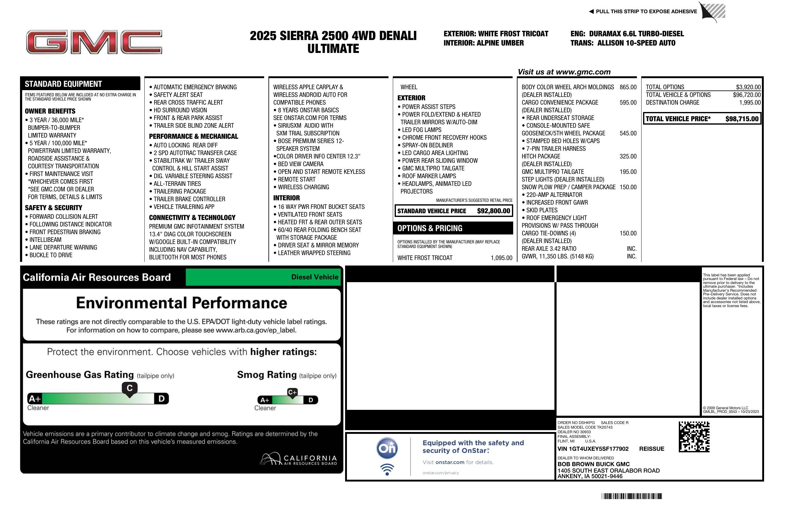 2025 GMC Sierra 2500HD Denali Ultimate